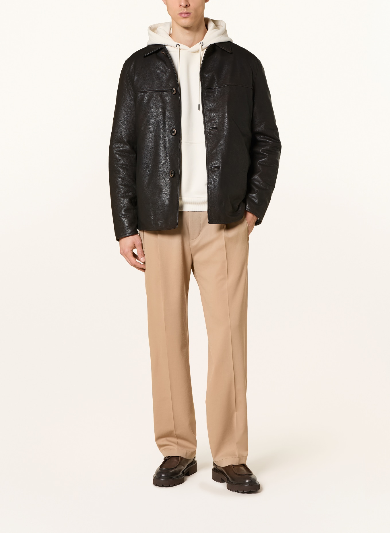 MILESTONE Lederjacke MSMARLON: SCHWARZ