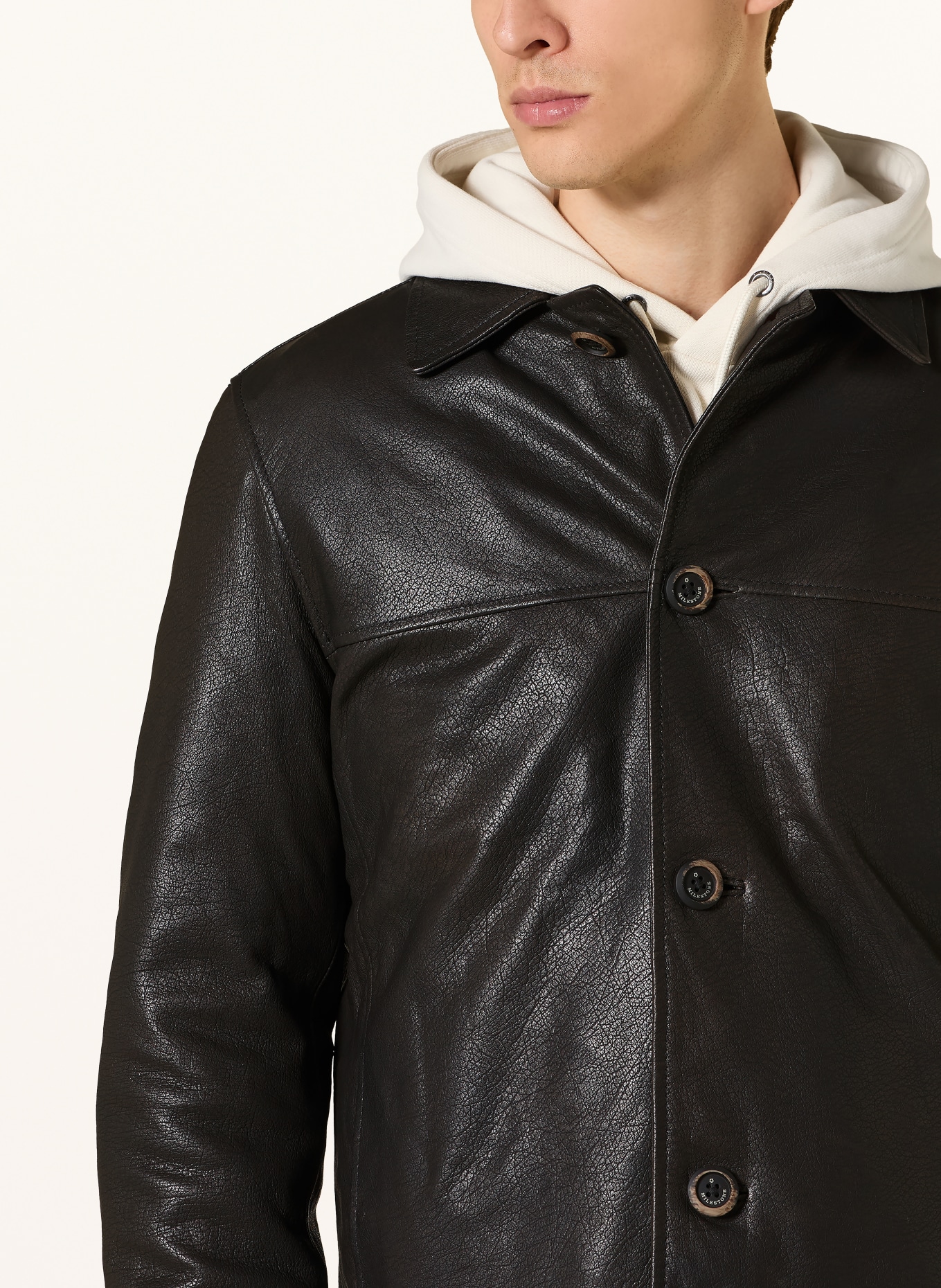 MILESTONE Lederjacke MSMARLON: SCHWARZ