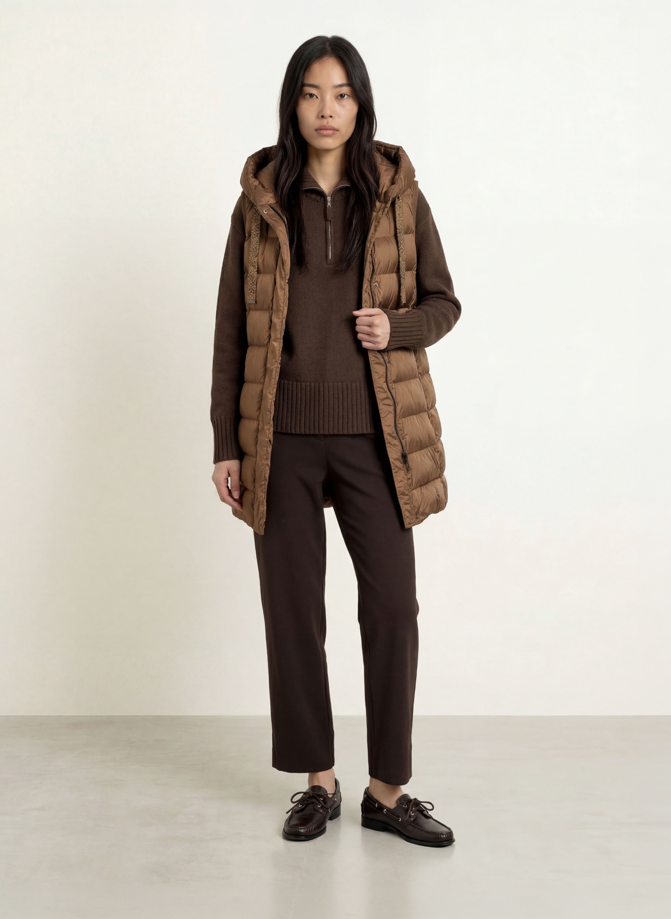 FUCHS SCHMITT Gilet matelassé COMO: MARRON FONCÉ