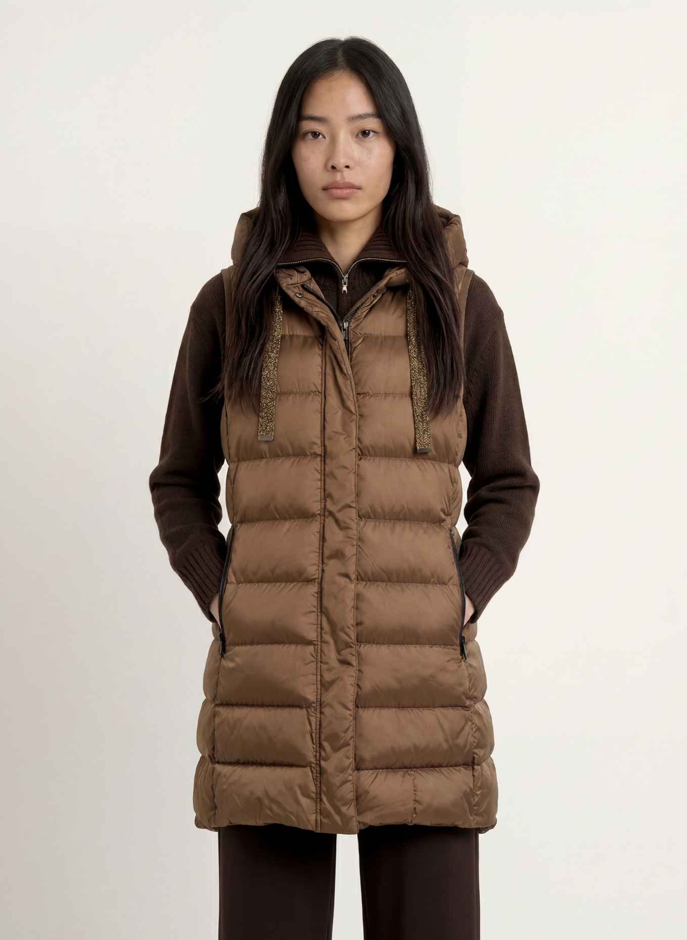 FUCHS SCHMITT Gilet matelassé COMO: MARRON FONCÉ