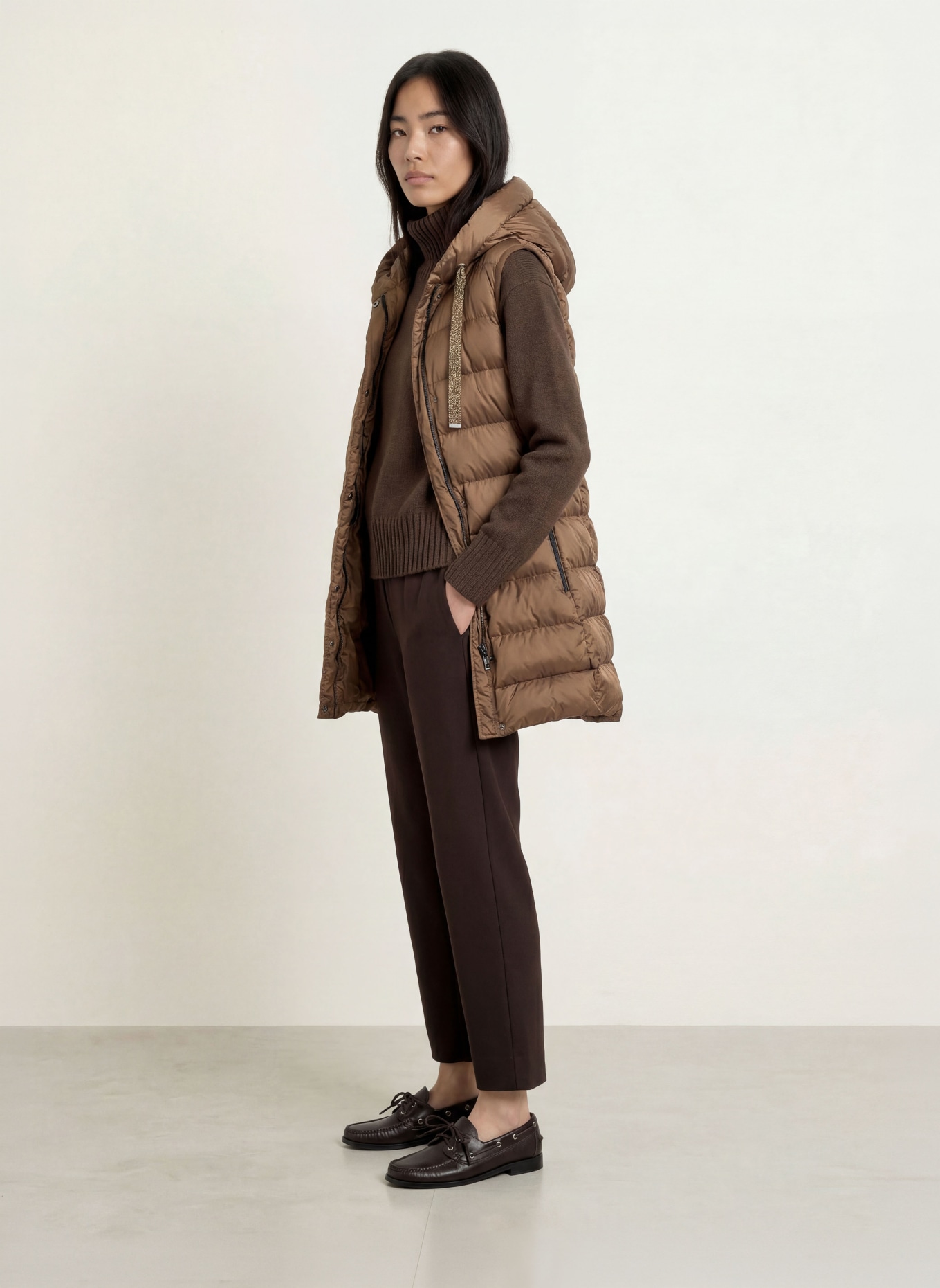 FUCHS SCHMITT Gilet matelassé COMO: MARRON FONCÉ