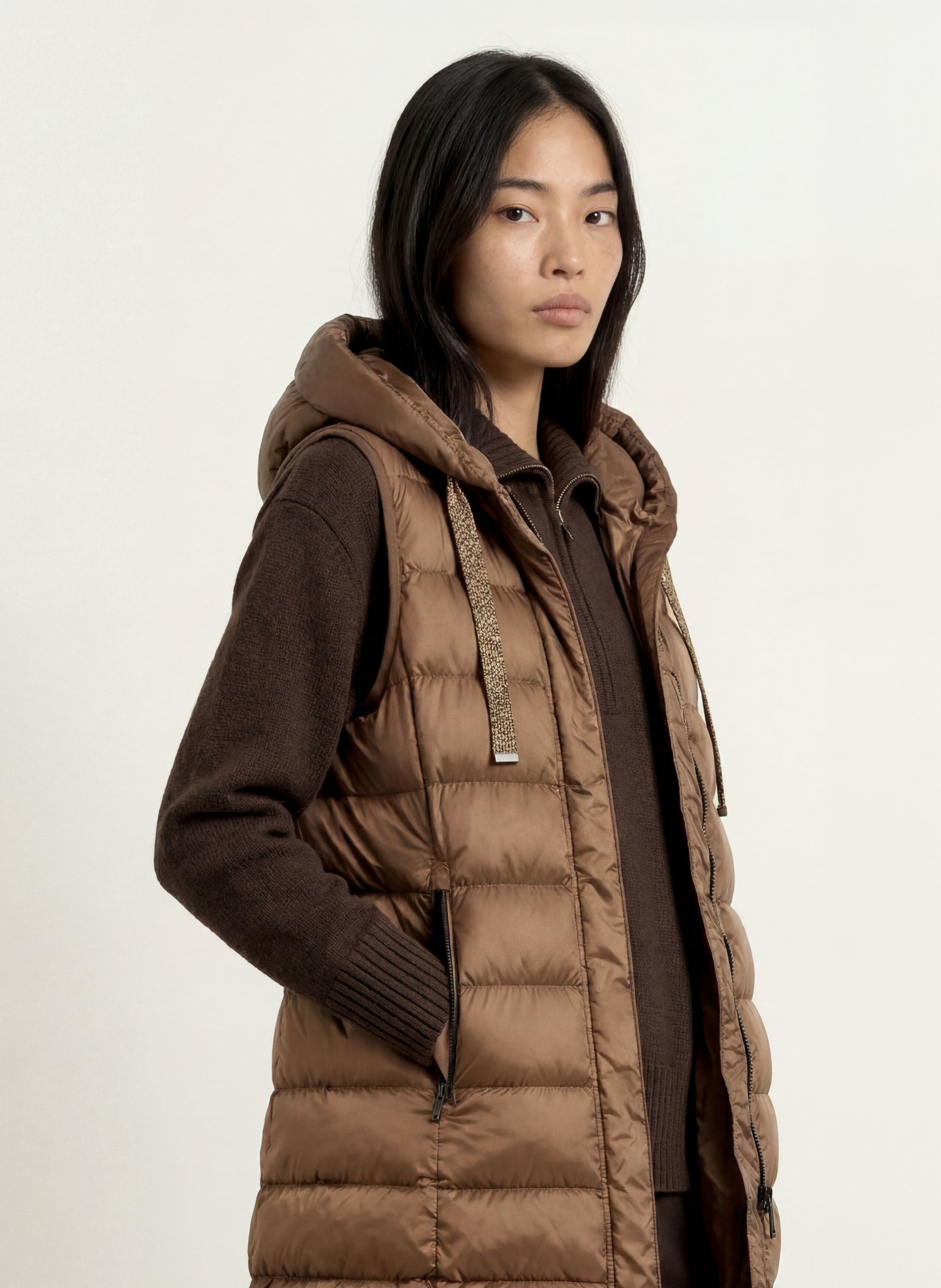 FUCHS SCHMITT Gilet matelassé COMO: MARRON FONCÉ