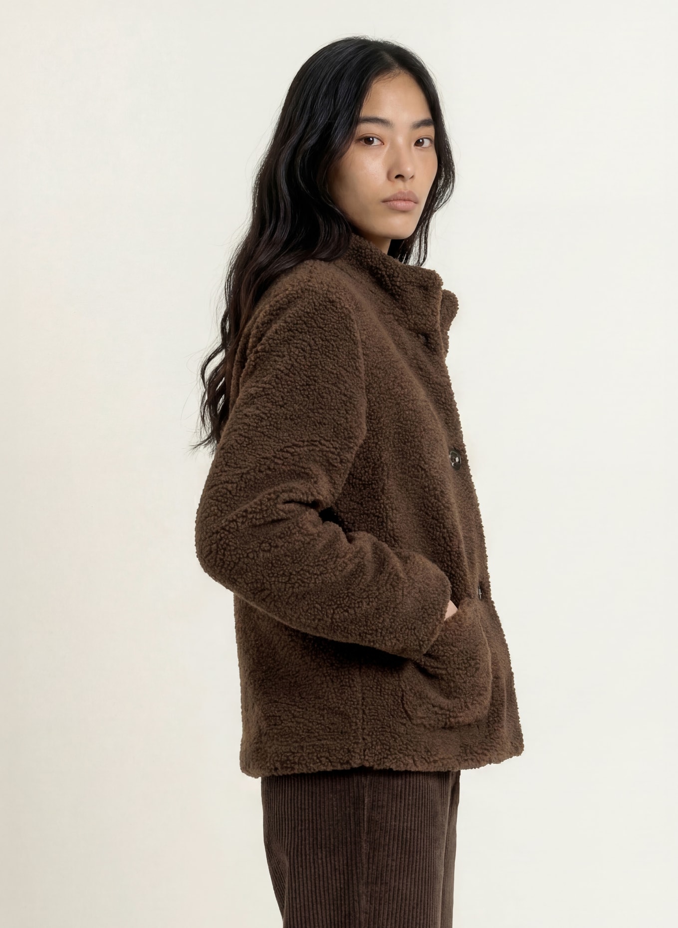 FUCHS SCHMITT Teddyfell-Jacke AUGSBURG: DUNKELBRAUN