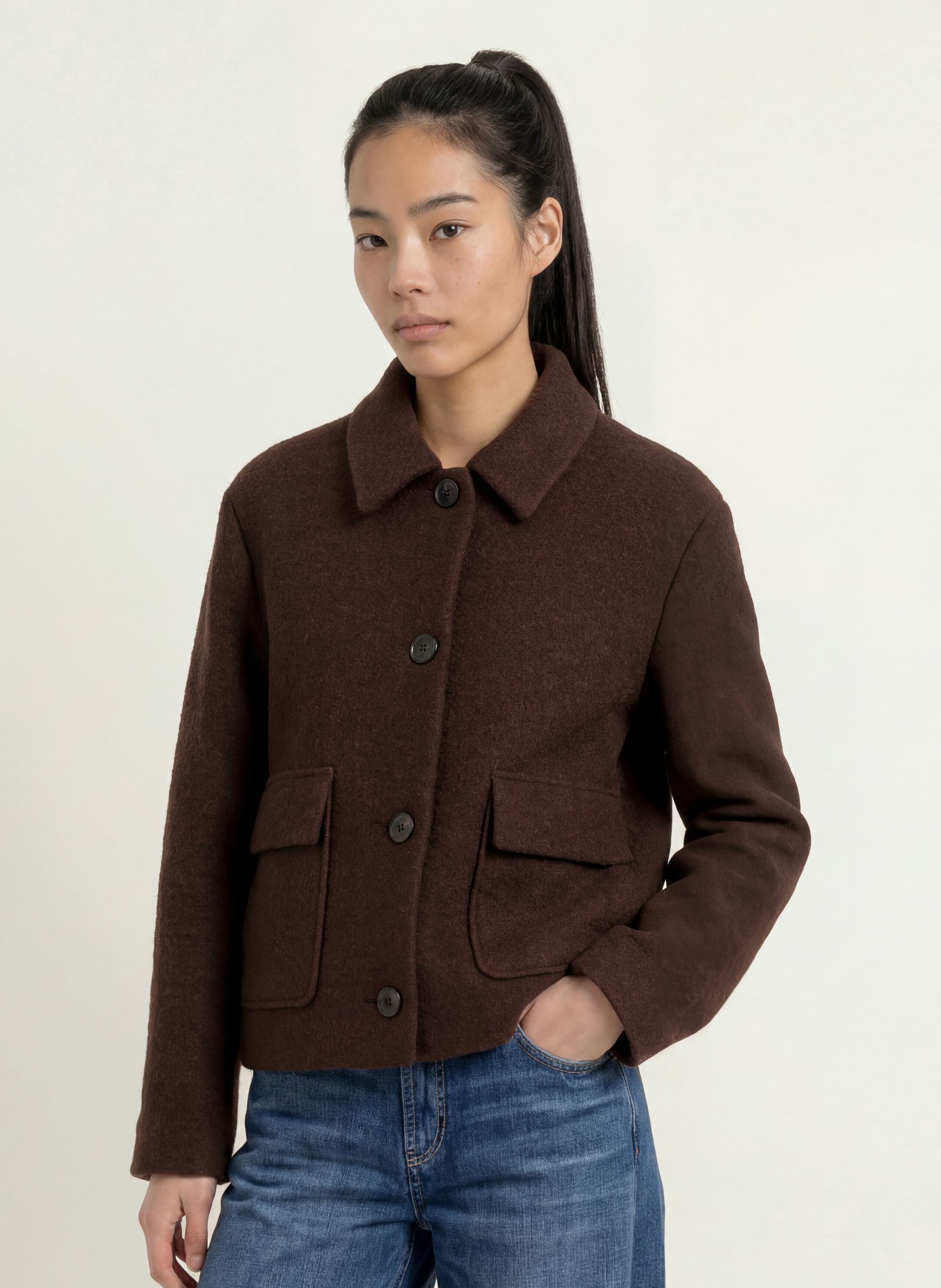 FUCHS SCHMITT Kastenjacke SALERNO: DUNKELBRAUN