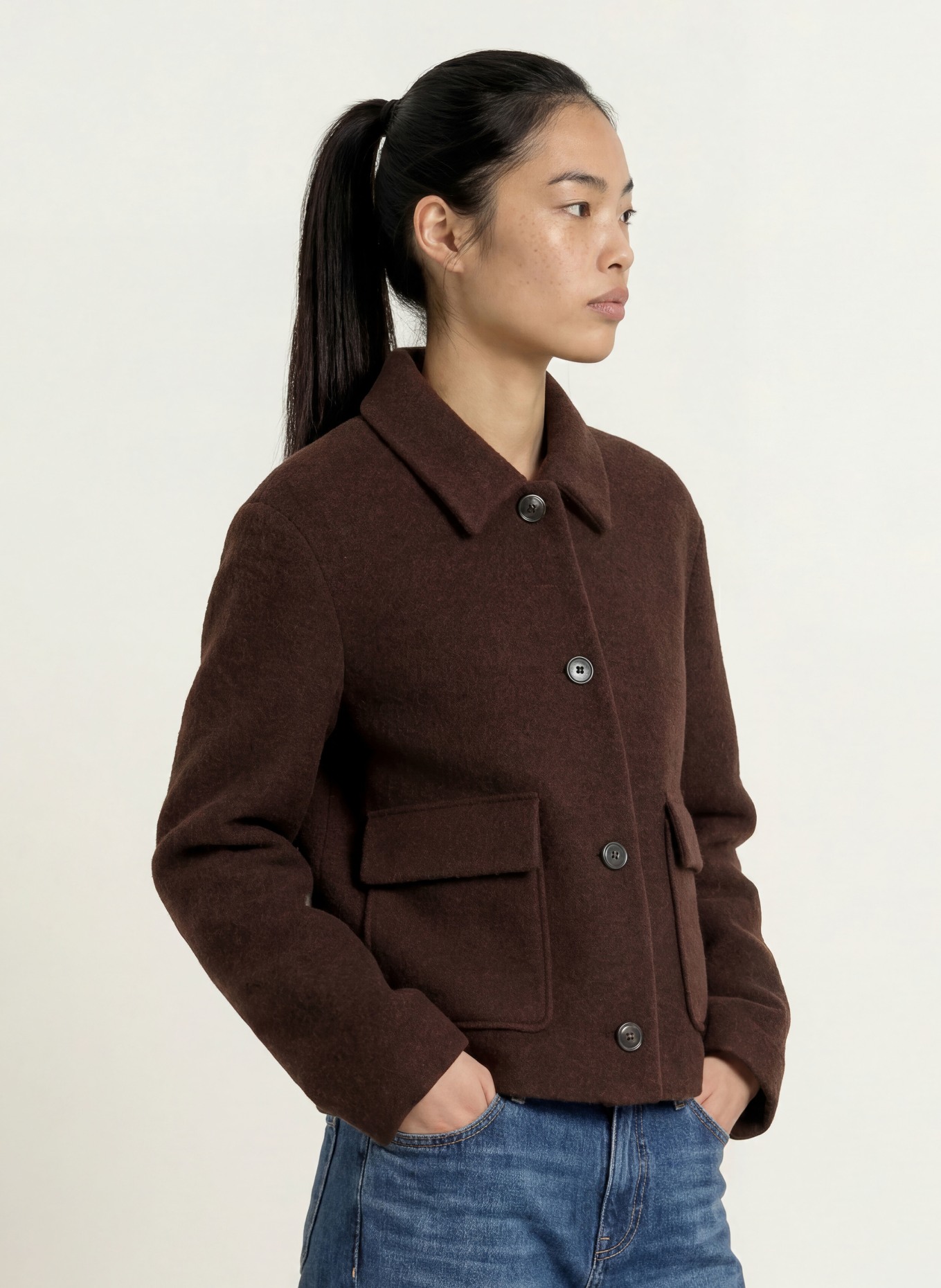 FUCHS SCHMITT Kastenjacke SALERNO: DUNKELBRAUN