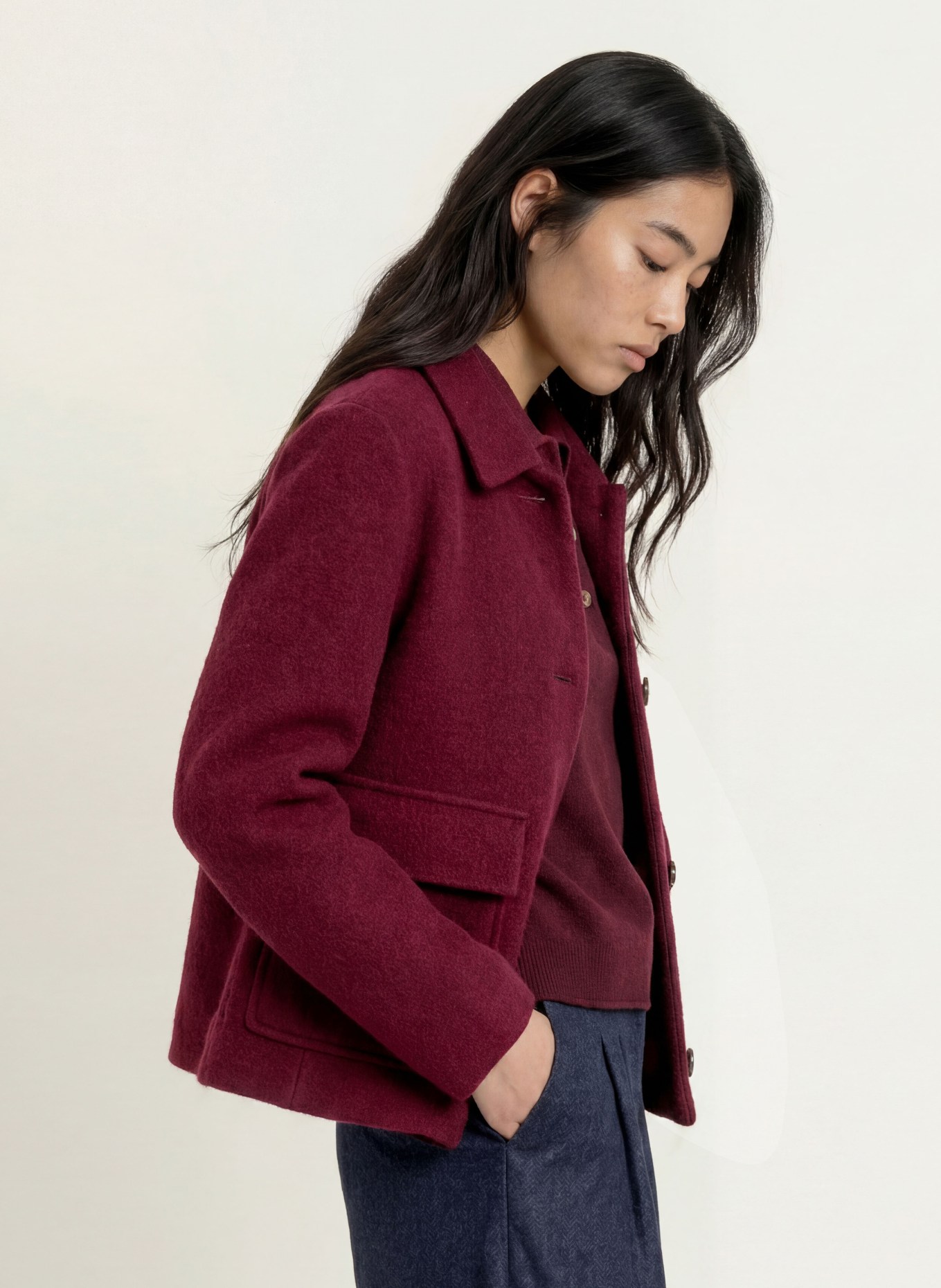 FUCHS SCHMITT Kastenjacke SALERNO: DUNKELROT