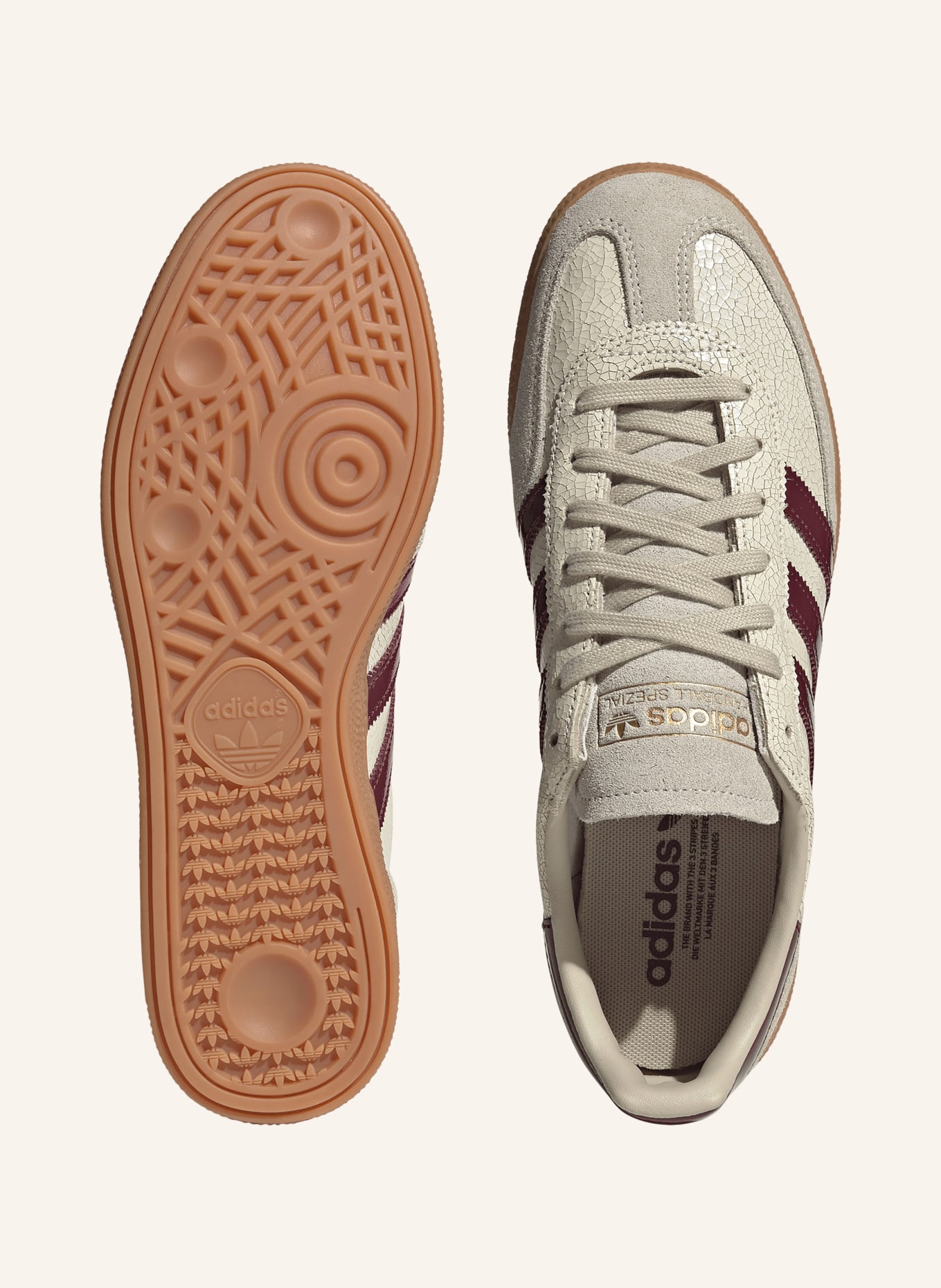 adidas Originals Sneakers SPÉCIALES HANDBALL: ÉCRU / GRIS CLAIR / ROUGE FONCÉ
