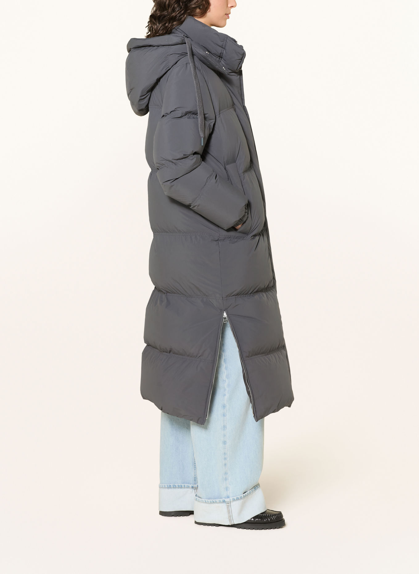 Marc O'Polo DENIM Down coat with removable hood: DARK GRAY