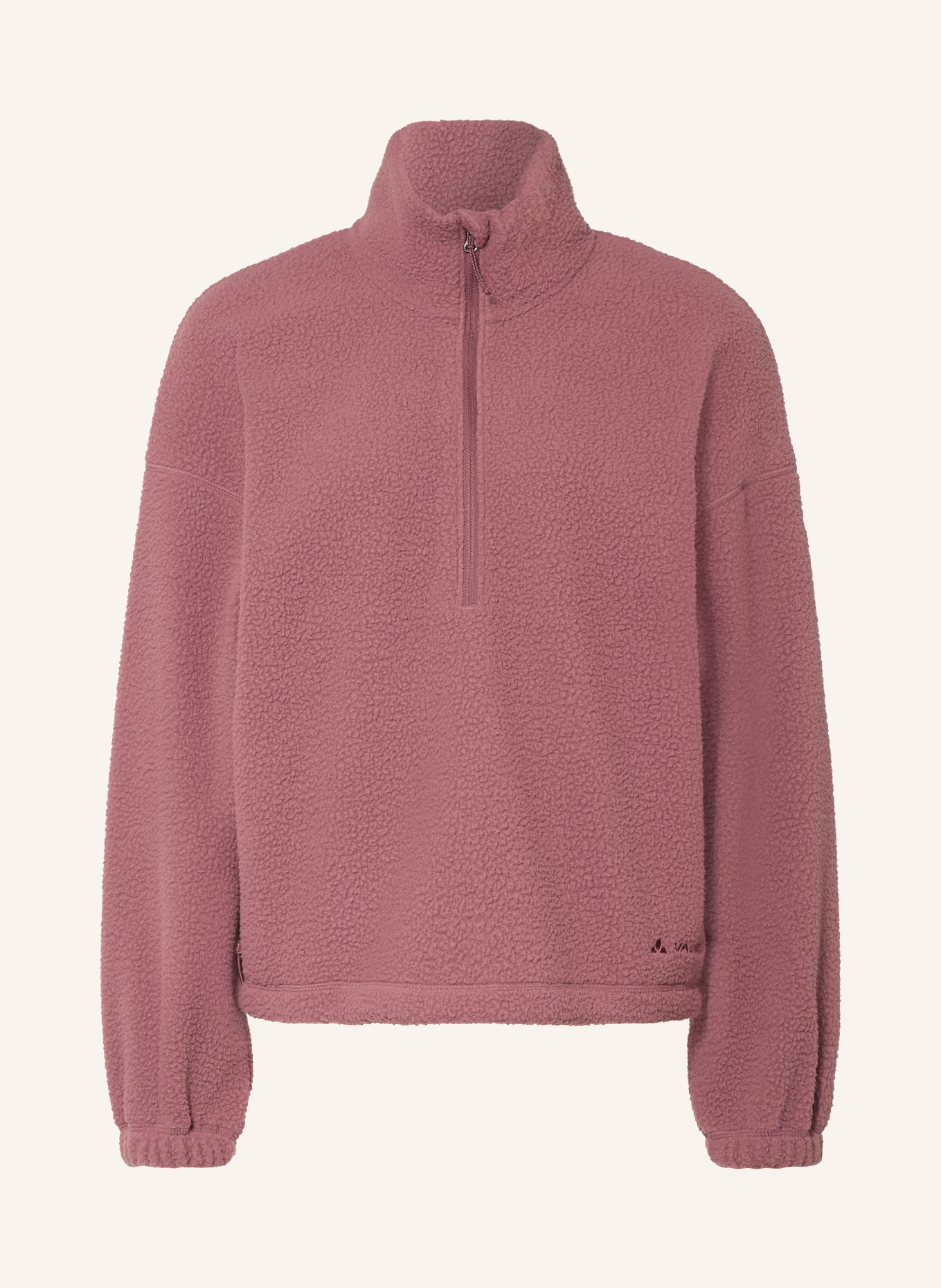 VAUDE Pull col zippé en polaire NAJUN: VIEUX ROSE