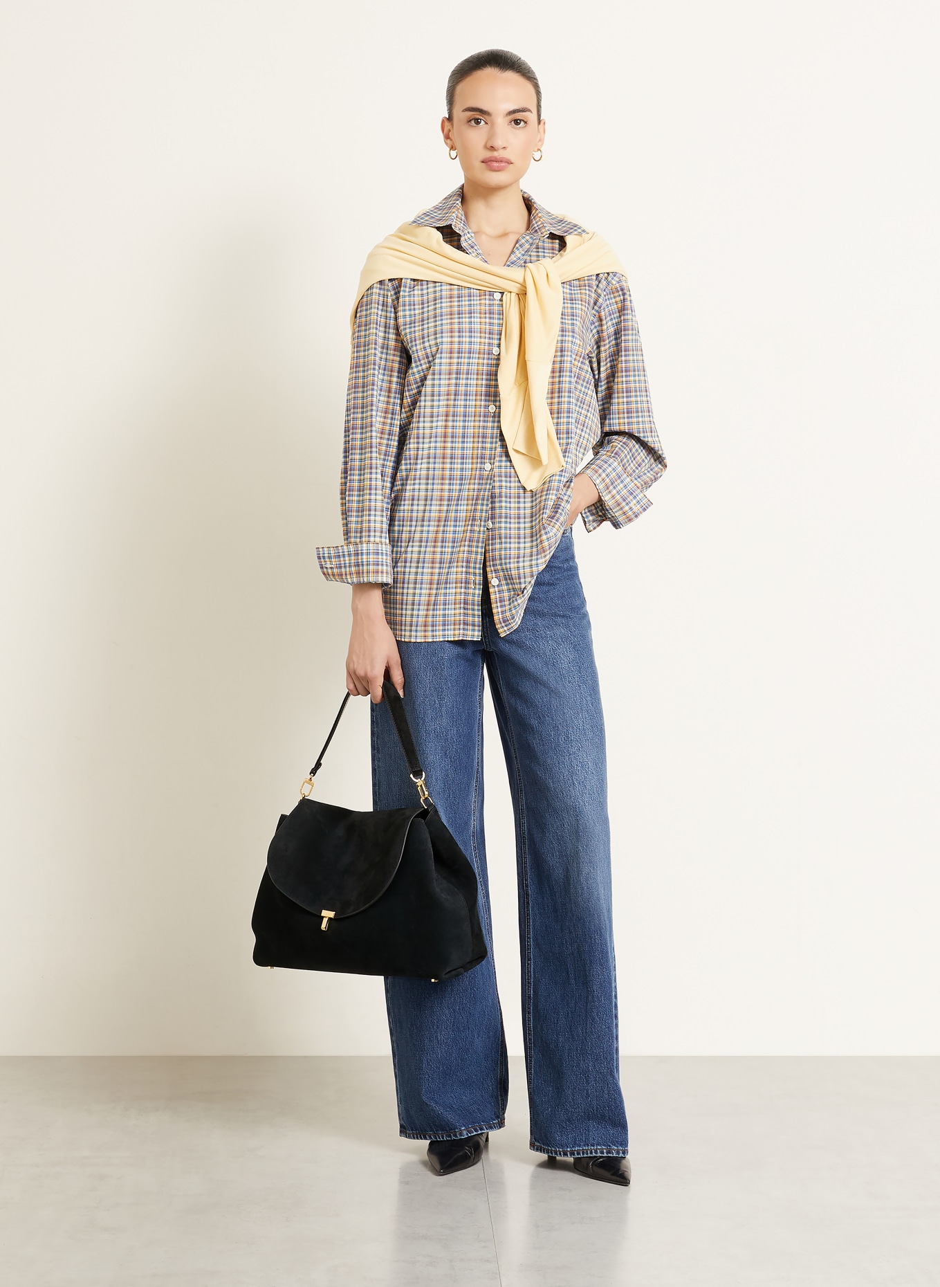 TOTEME Shoulder bag: BLACK / GOLD