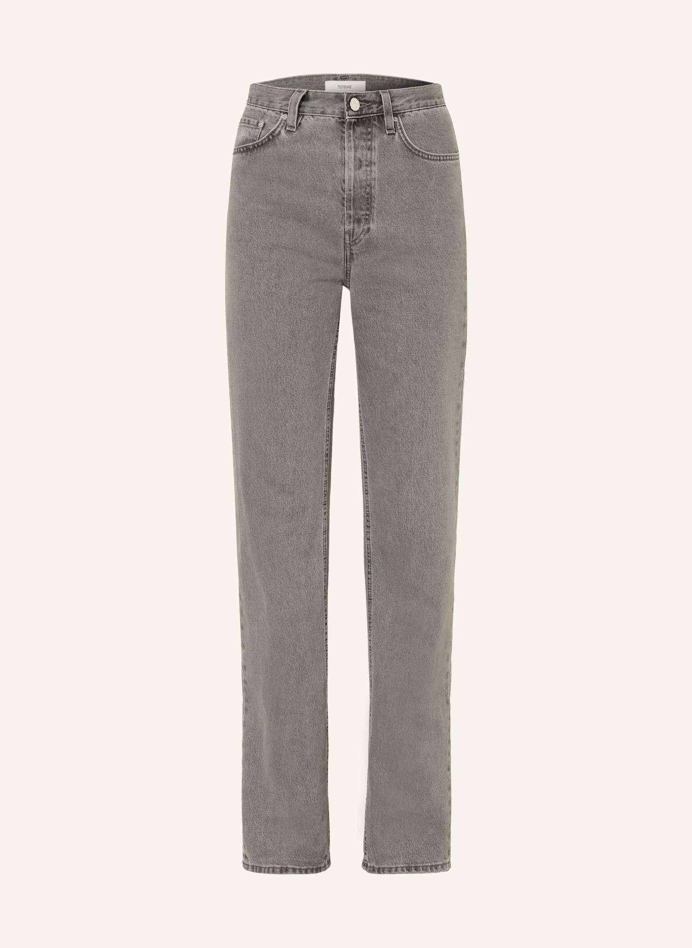 TOTEME Straight Jeans: 153 MID GREY WASH