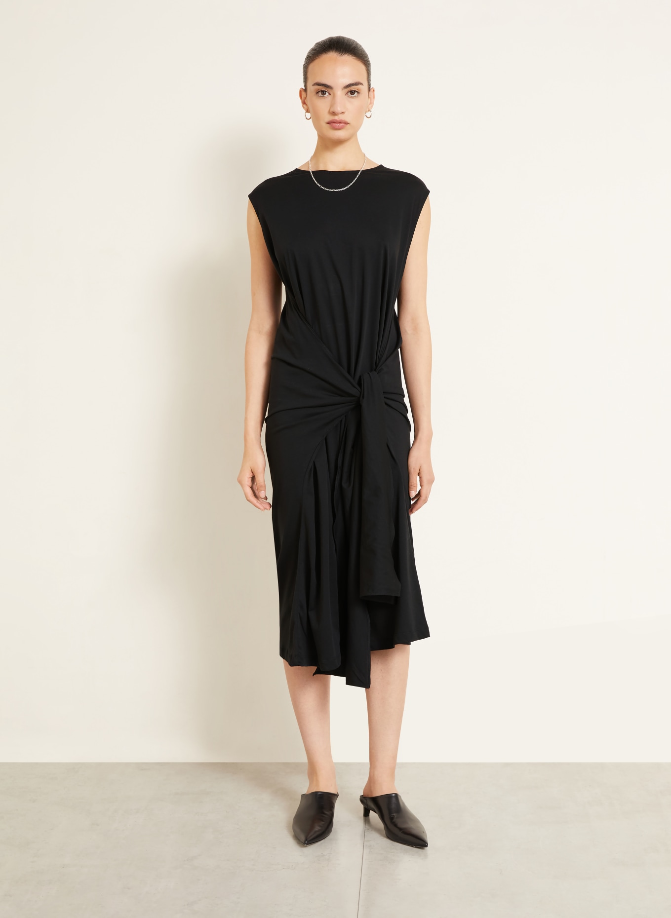 TOTEME Robe en jersey: NOIR