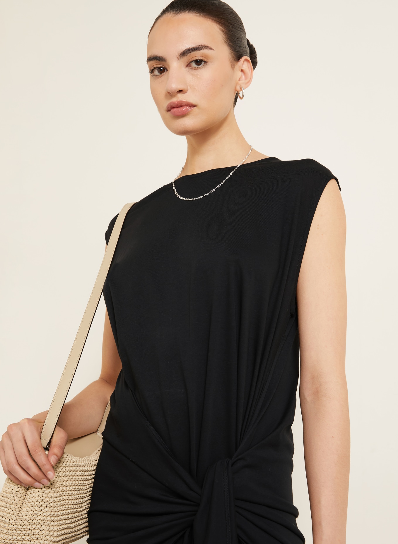 TOTEME Robe en jersey: NOIR