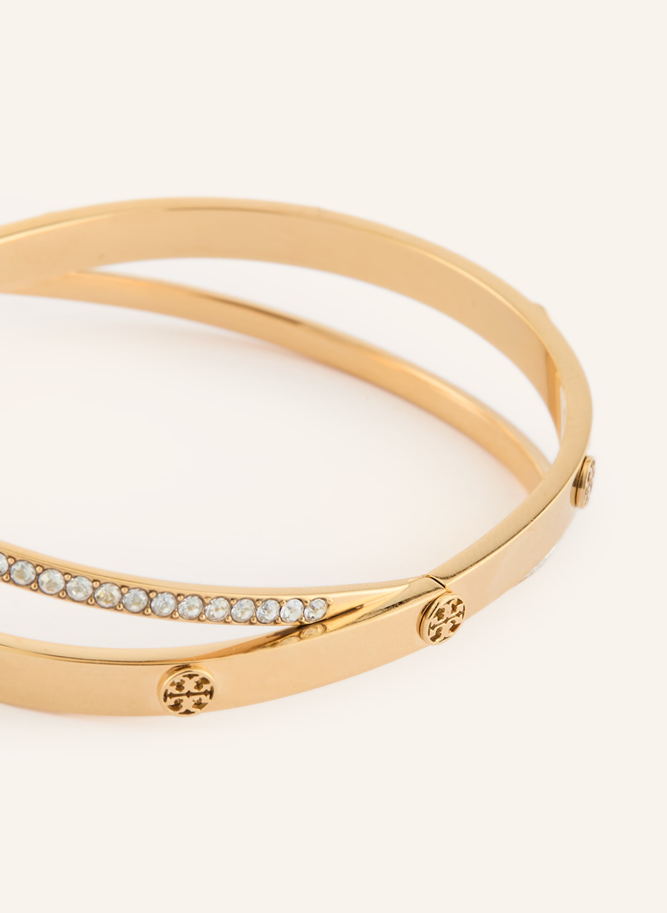TORY BURCH Armband ICON PAVÉ: GOUD / WIT