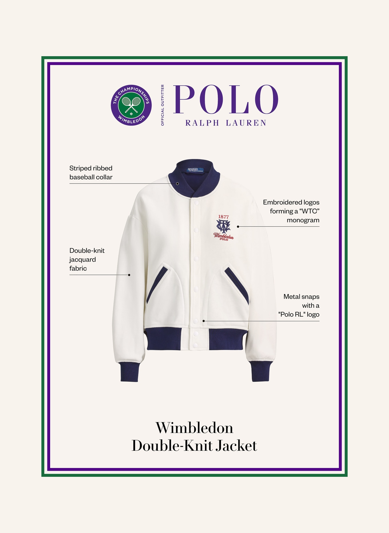 POLO RALPH LAUREN Kurtka w stylu college'owym: KREMOWY / CIEMNOCZERWONY / GRANATOWY