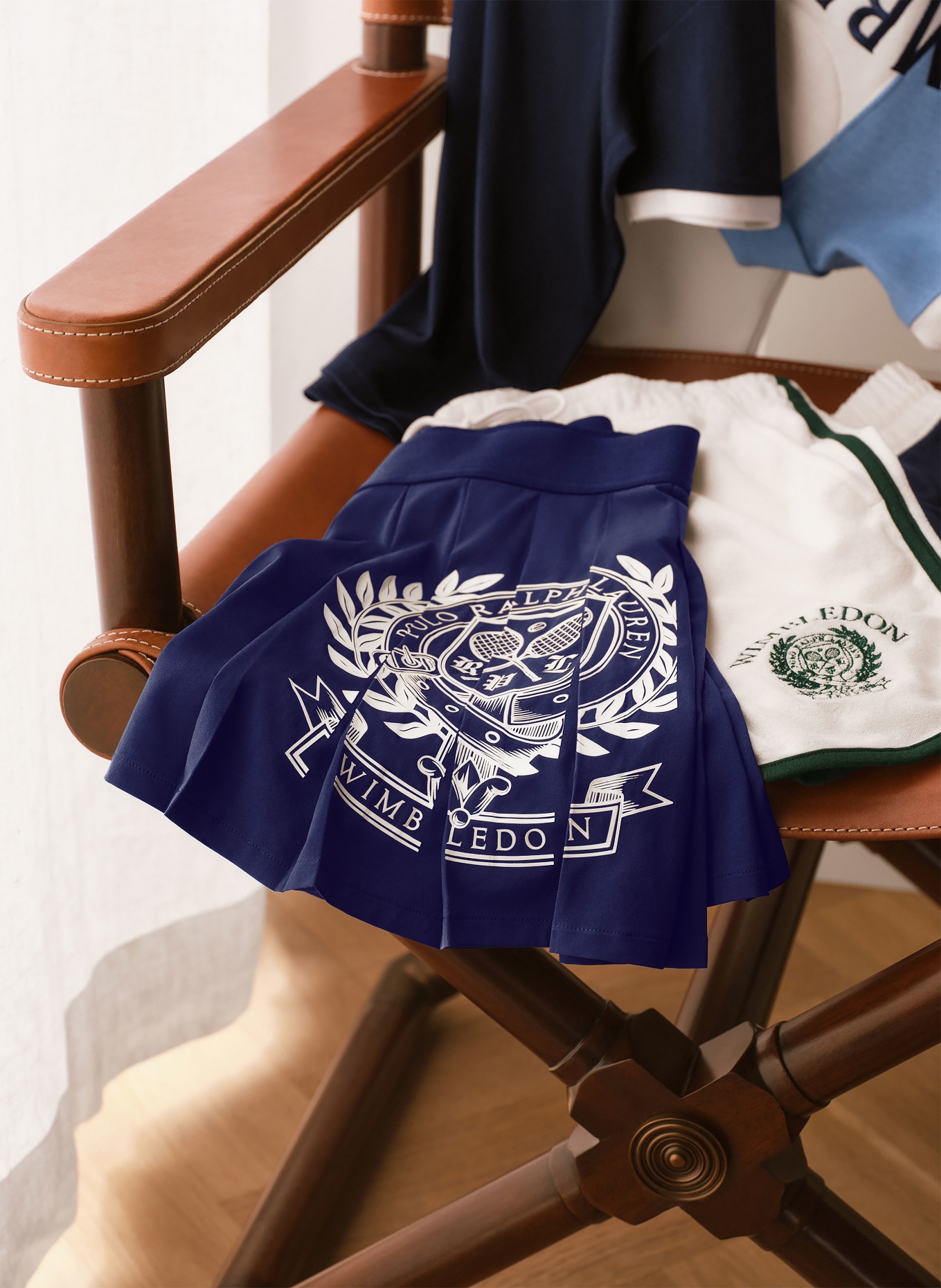 POLO RALPH LAUREN Tennis skirt: DARK BLUE / WHITE