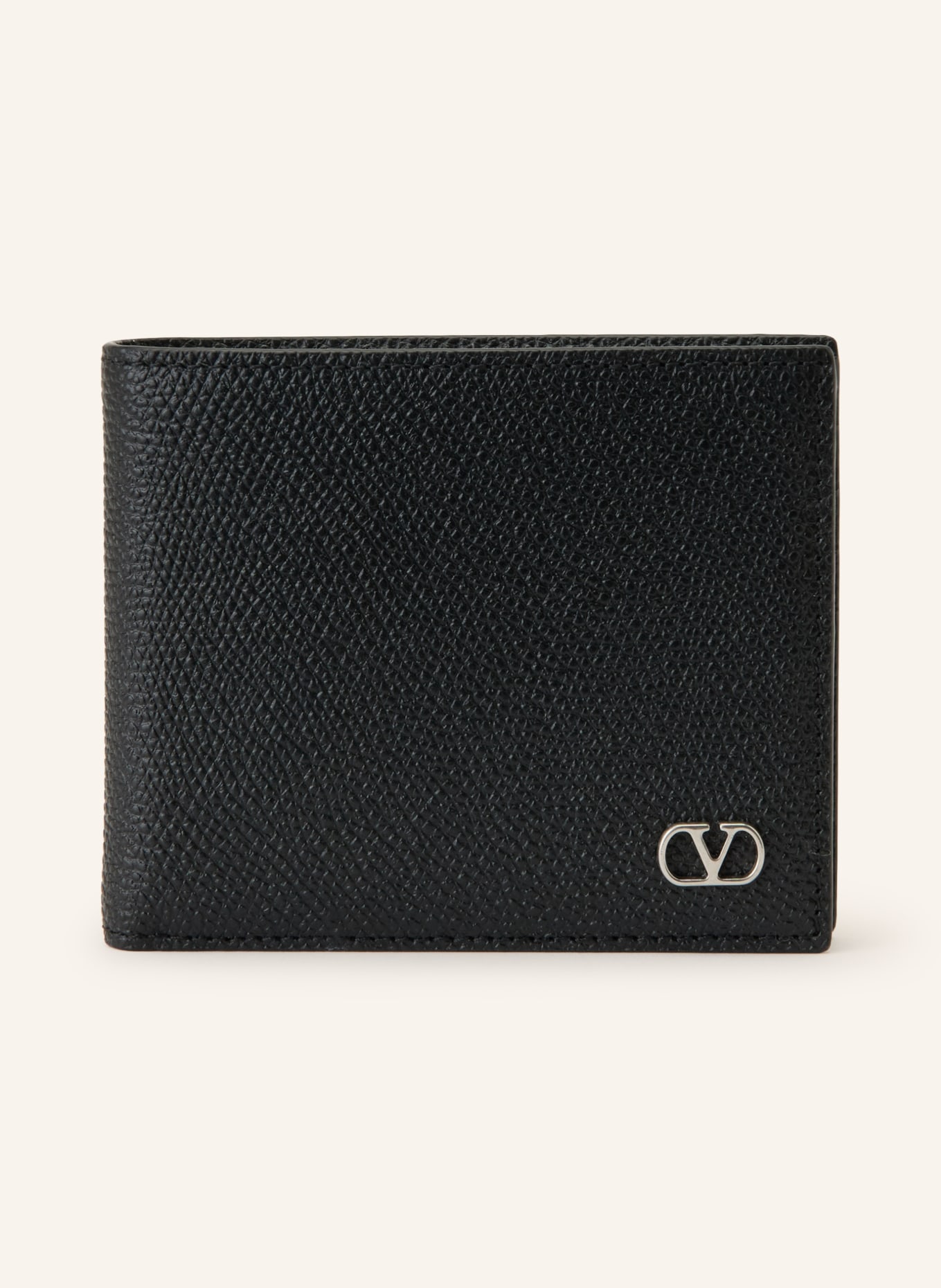 VALENTINO GARAVANI Geldbörse VLOGO SIGNATURE: SCHWARZ / SILBER