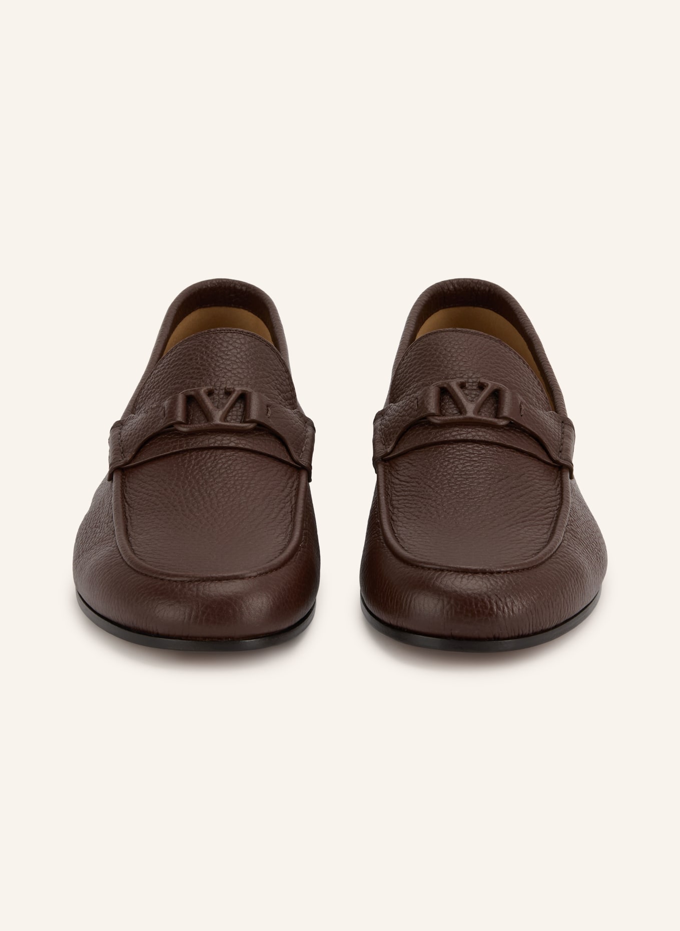 VALENTINO GARAVANI Loafersy VLOGO SIGNATURE: CIEMNOBRĄZOWY