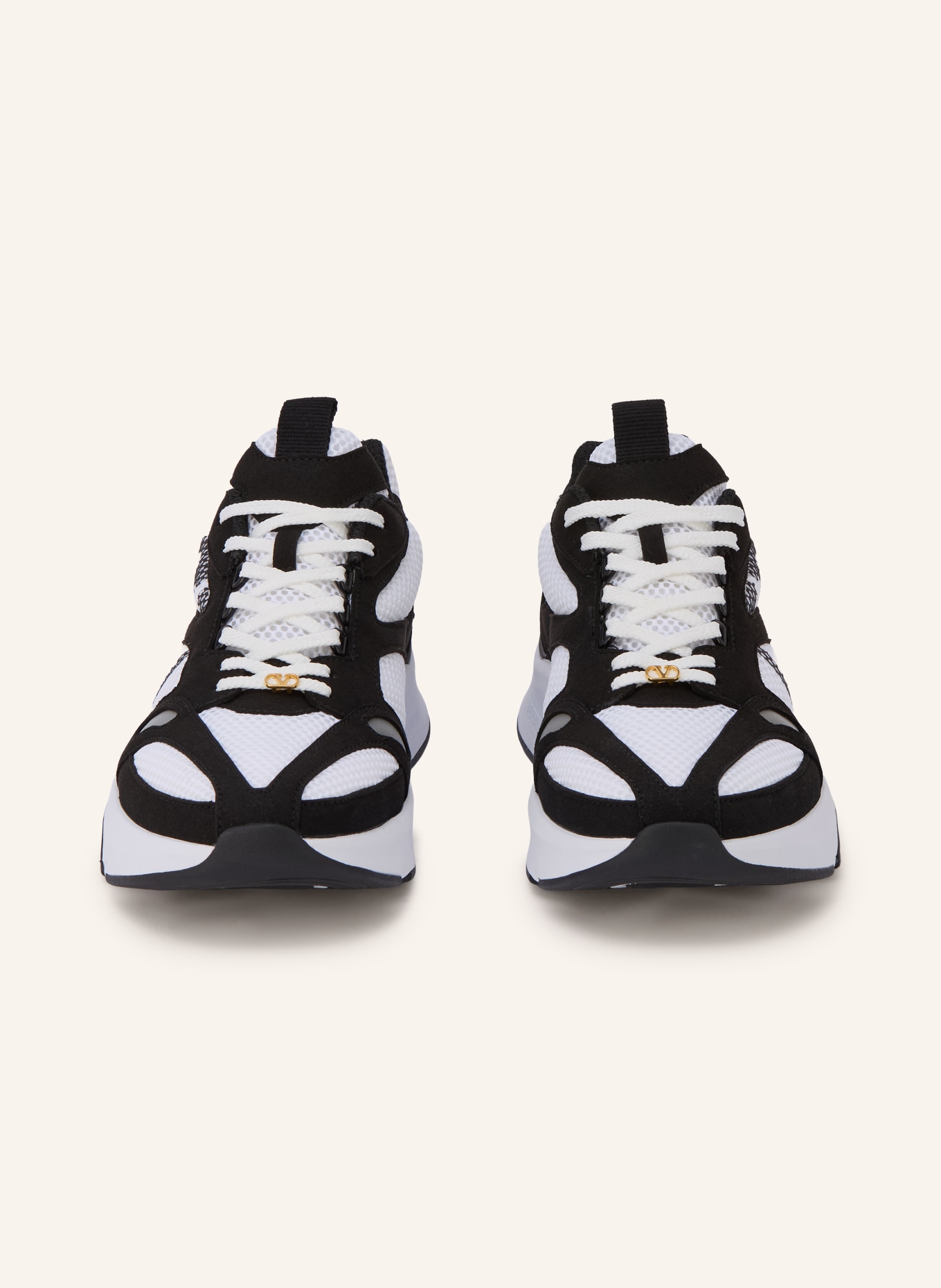 VALENTINO GARAVANI DEMIVEE Sneakers: WHITE / GRAY / BLACK