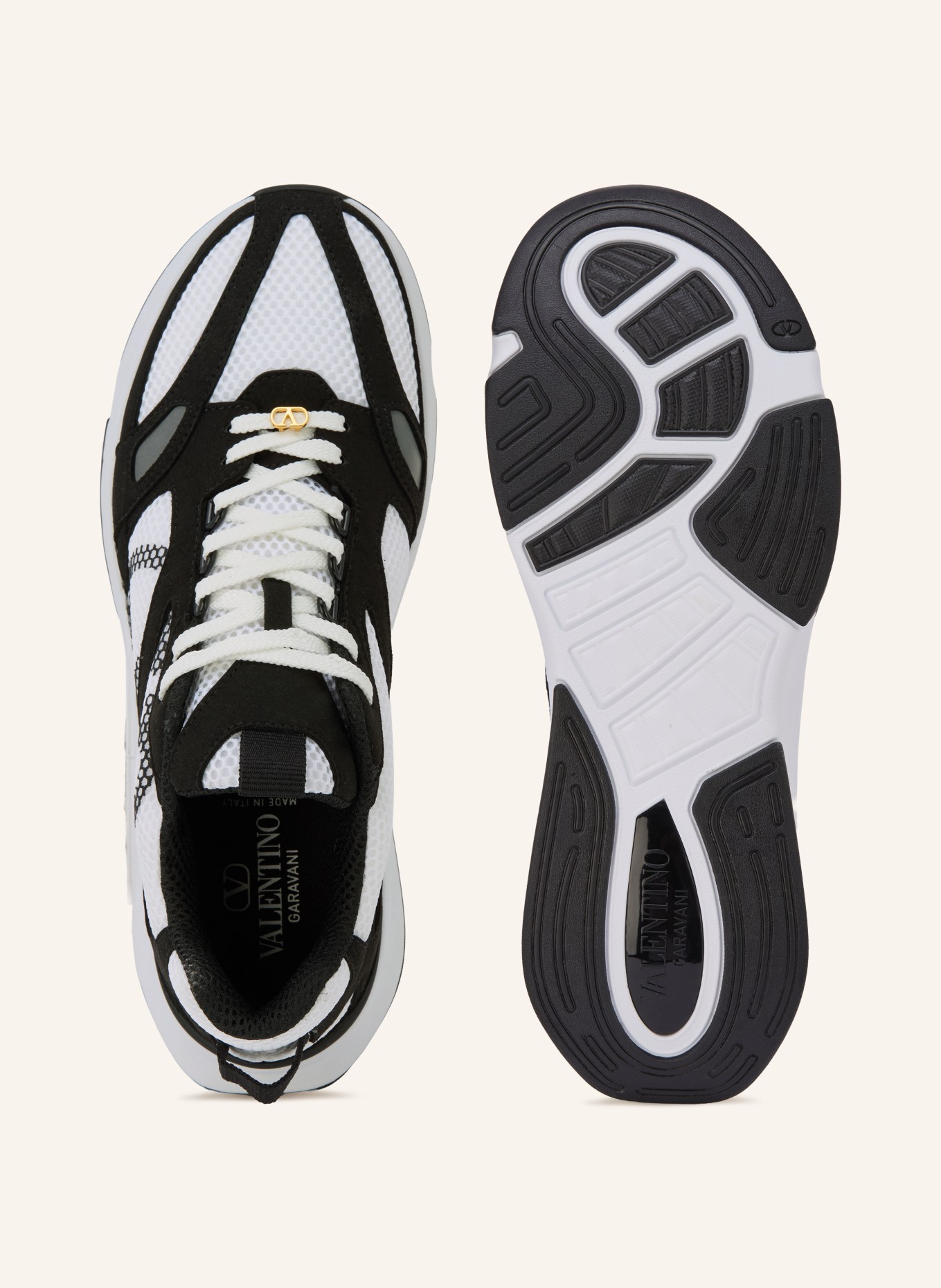 VALENTINO GARAVANI DEMIVEE Sneakers: WHITE / GRAY / BLACK