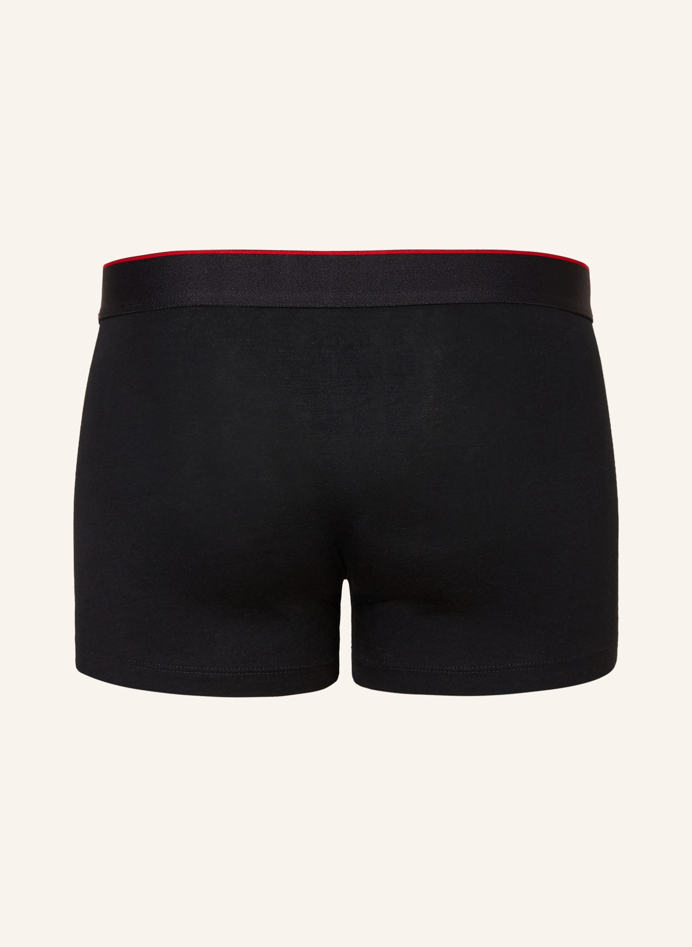 HUGO 3er-Pack Boxershorts: SCHWARZ / ROT