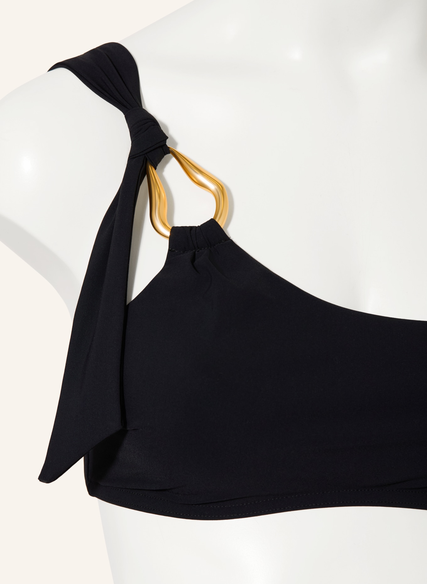 ZIMMERMANN Bikini asymétrique ROSELIGHT: NOIR / OR