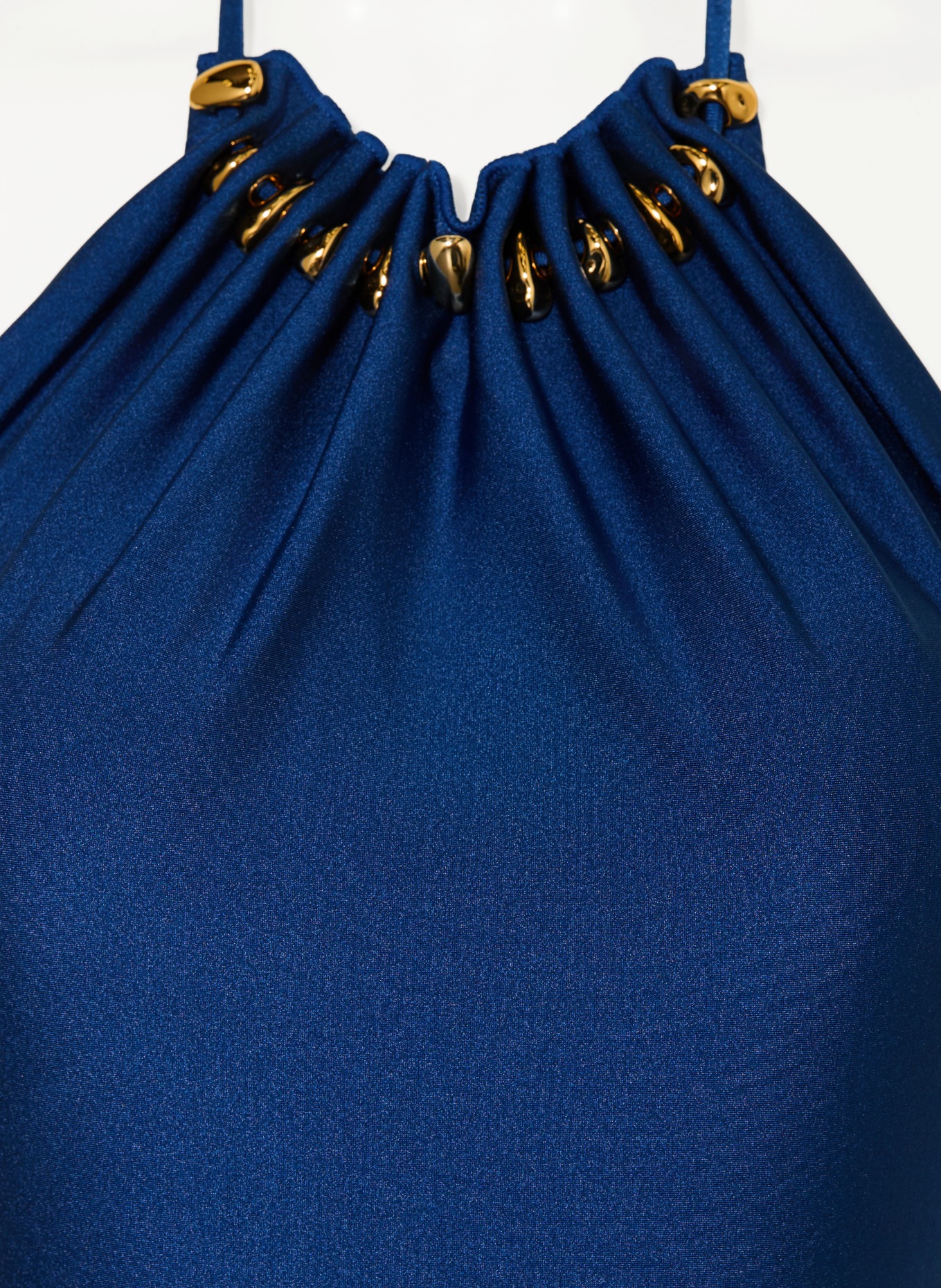 ZIMMERMANN ASTER halter-neck swimsuit: BLUE