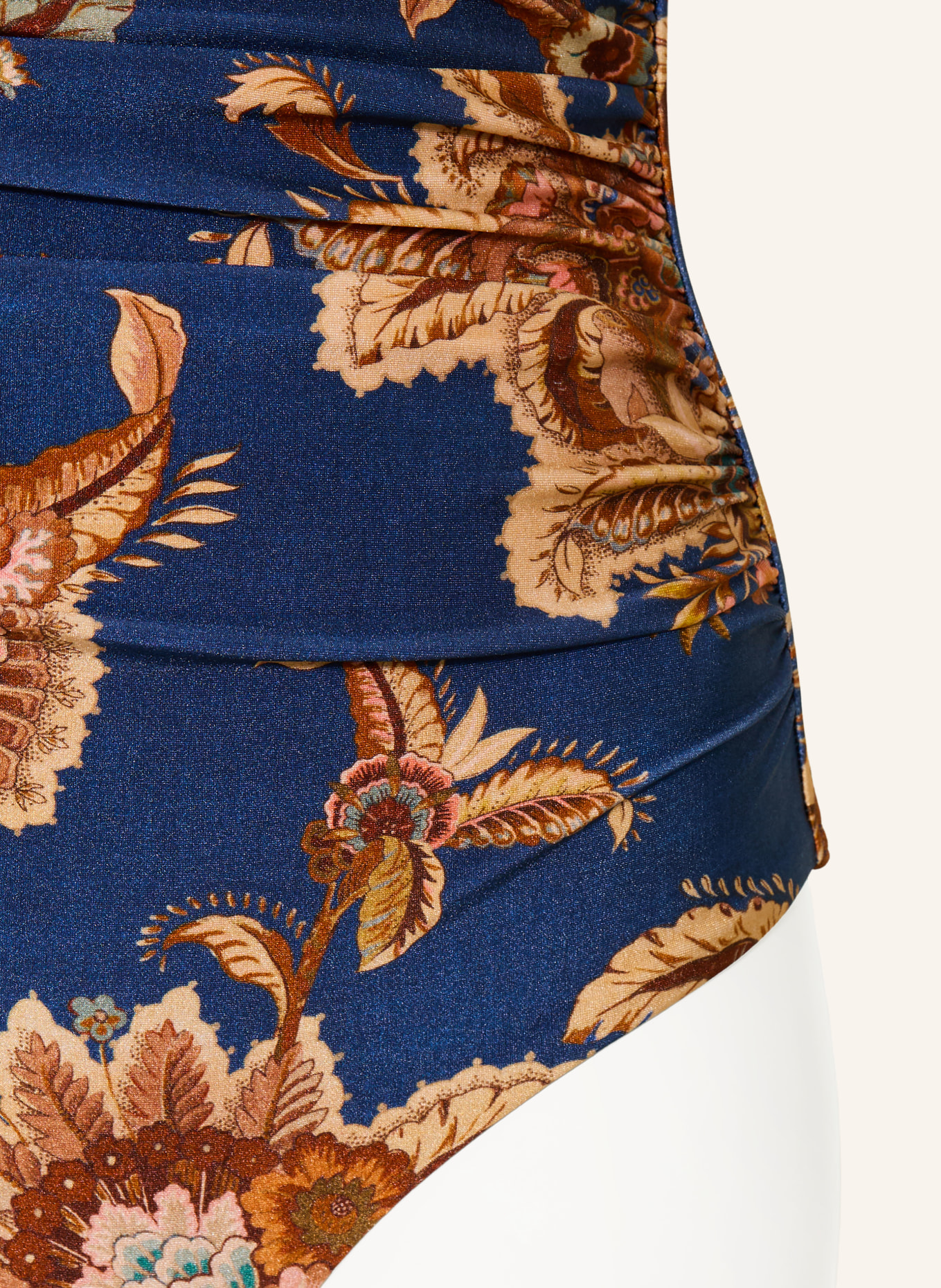 ZIMMERMANN Neckholder-Badeanzug ASTER: BLAU / HELLBRAUN / LACHS