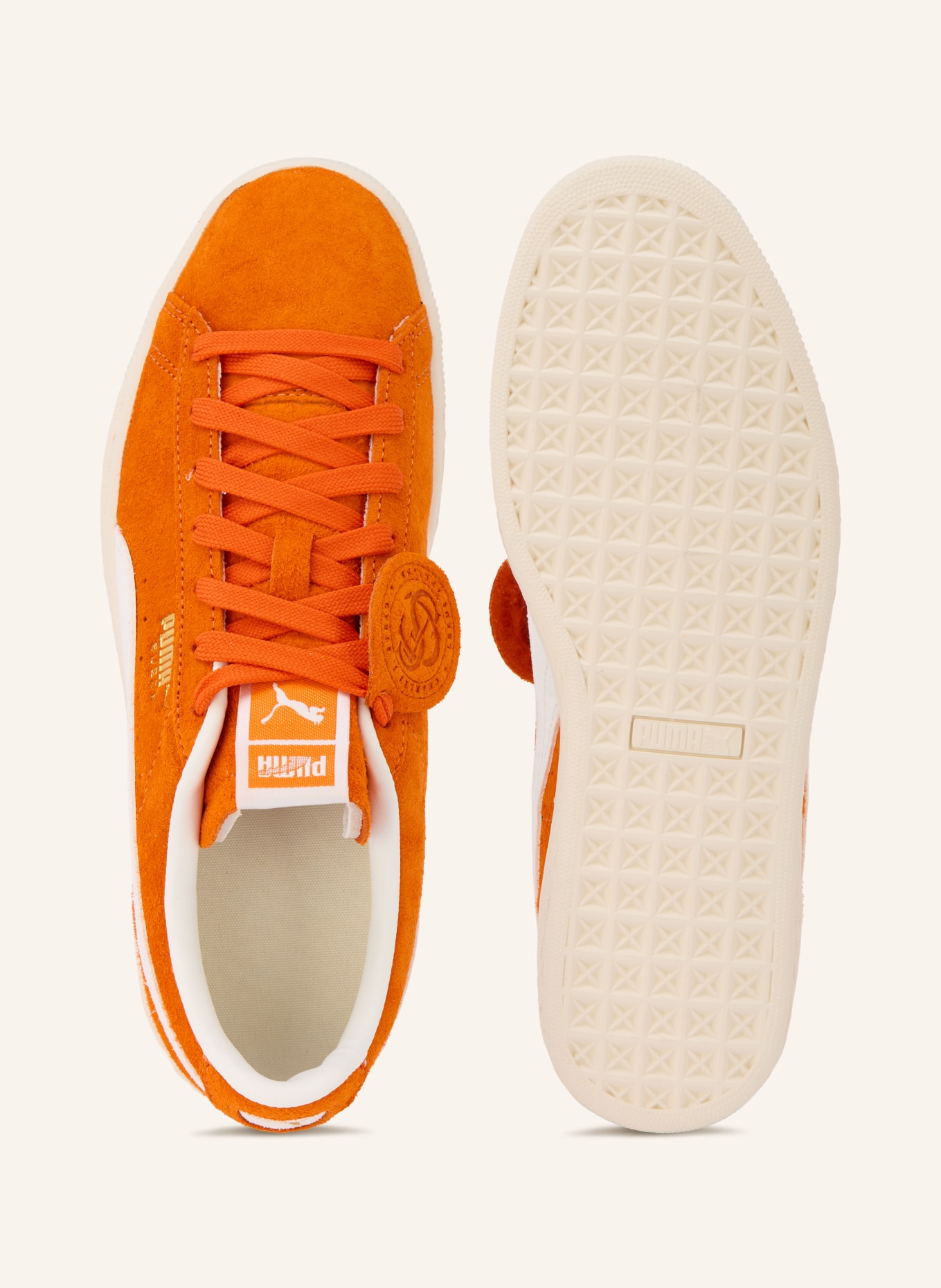 PUMA CHARLES F. STEAD IV Sneakers: ORANGE / GOLD / WHITE
