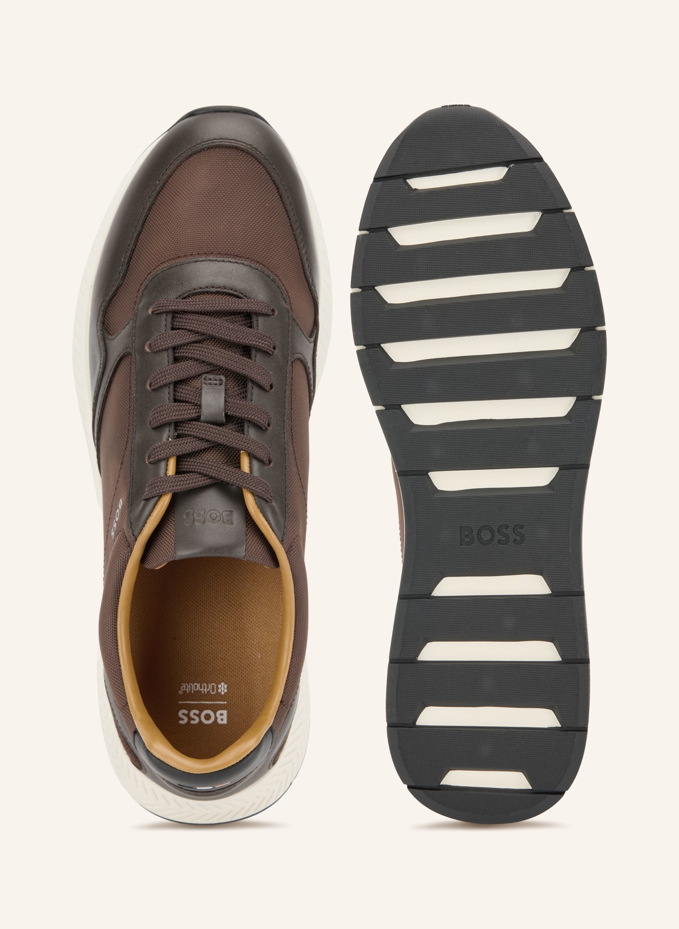 BOSS Sneakers SPORTS RUNNER: MARRON FONCÉ