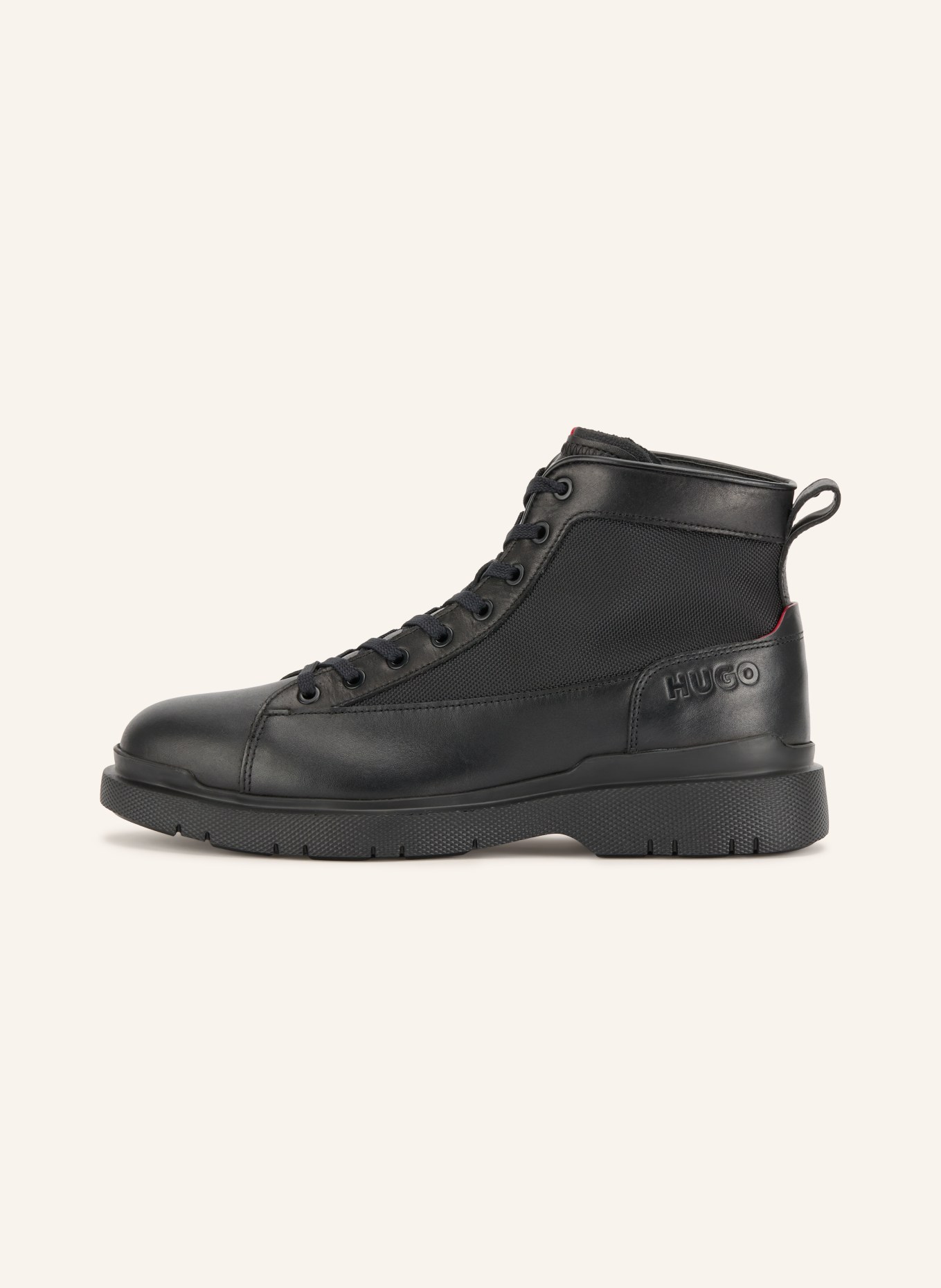 HUGO Boots à lacets NASH: NOIR