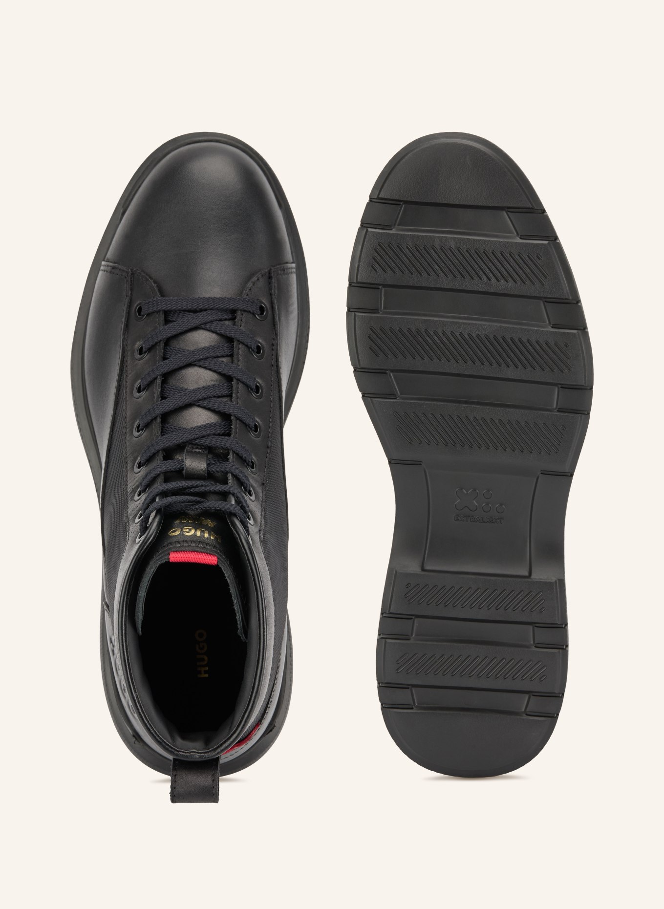 HUGO Boots à lacets NASH: NOIR