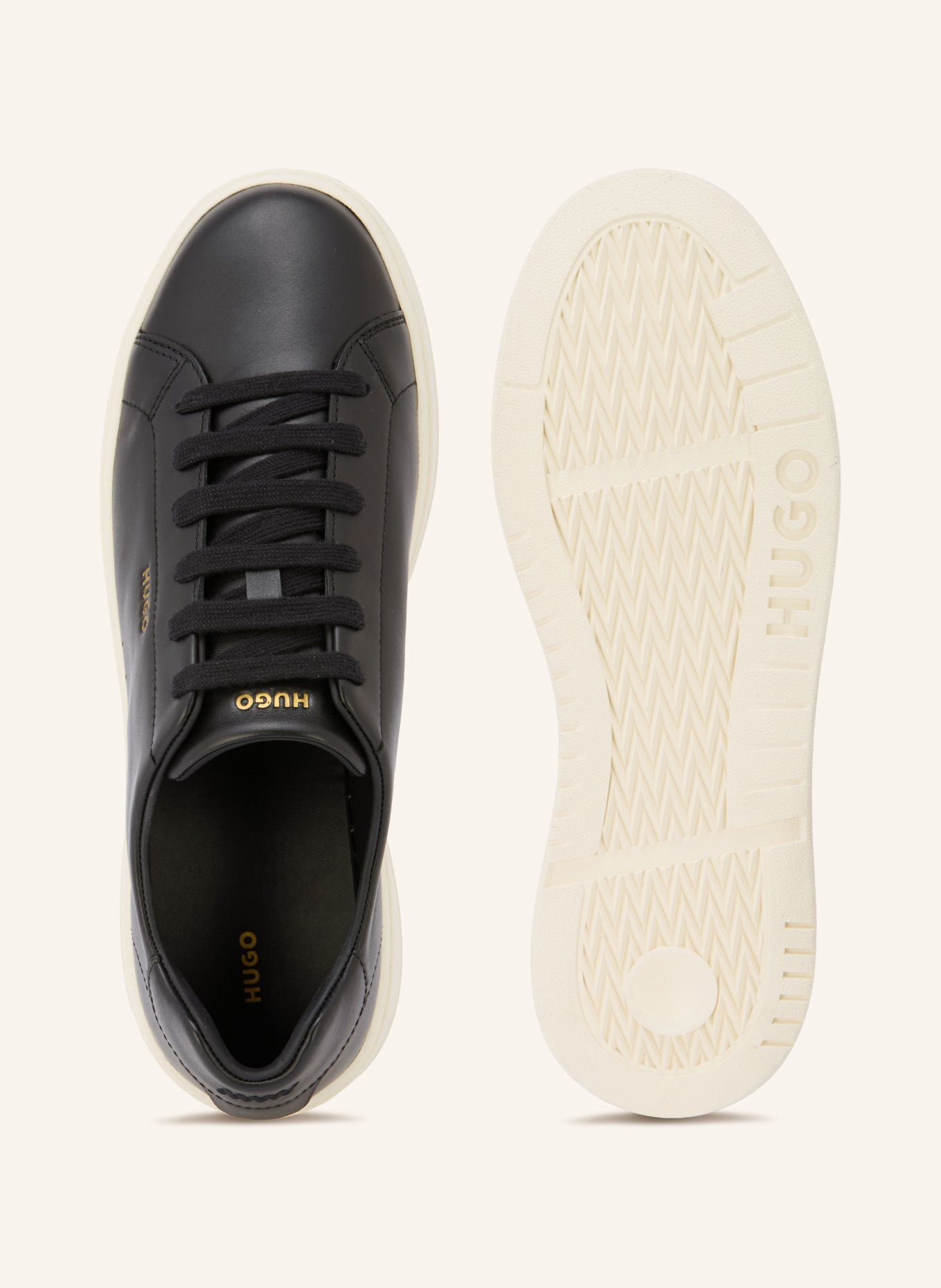 HUGO NESTON Sneakers: BLACK / GOLD