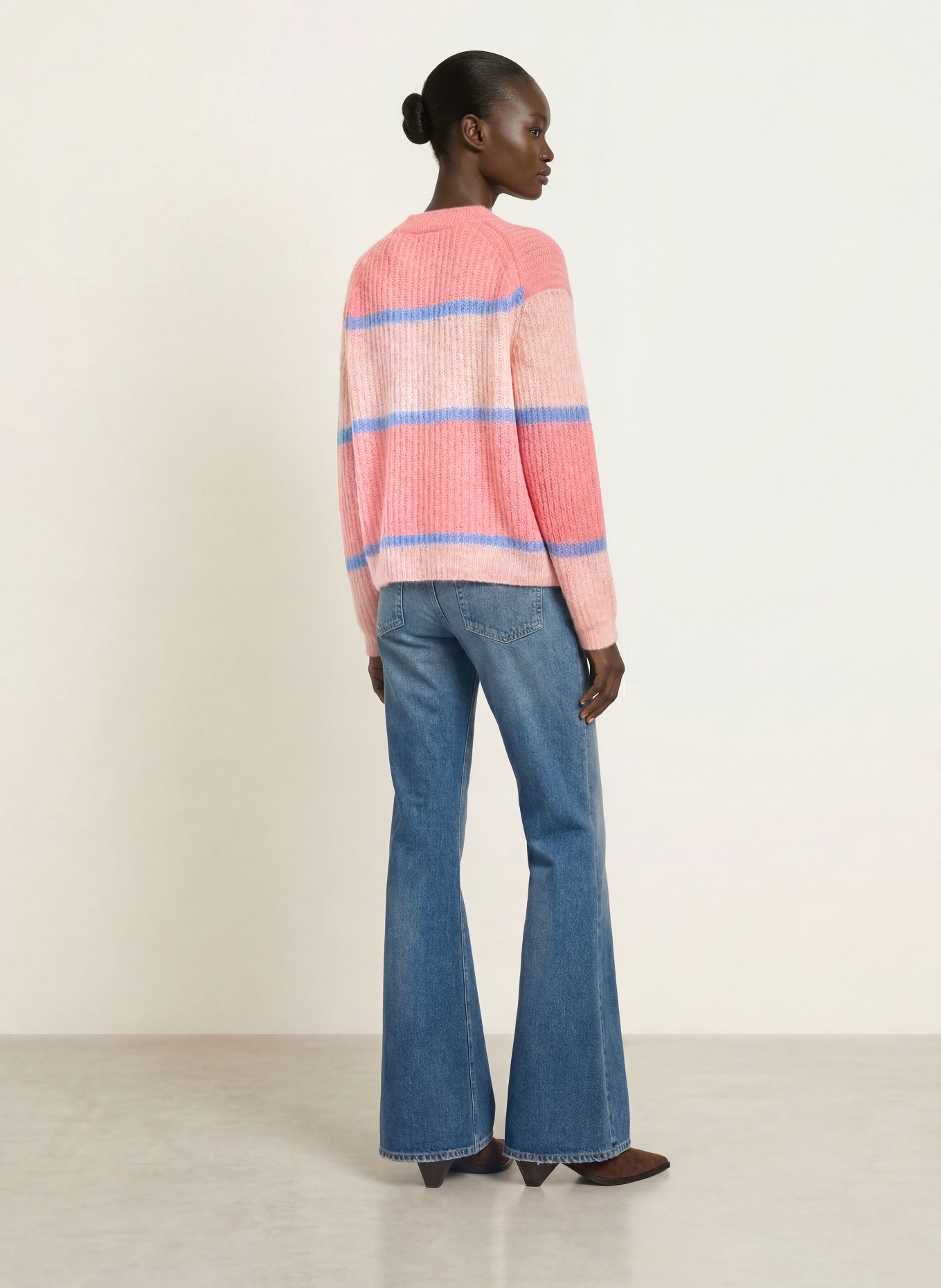 CLOSED Trui van alpaca: ROZE / ROSE CLAIR / LICHTBLAUW