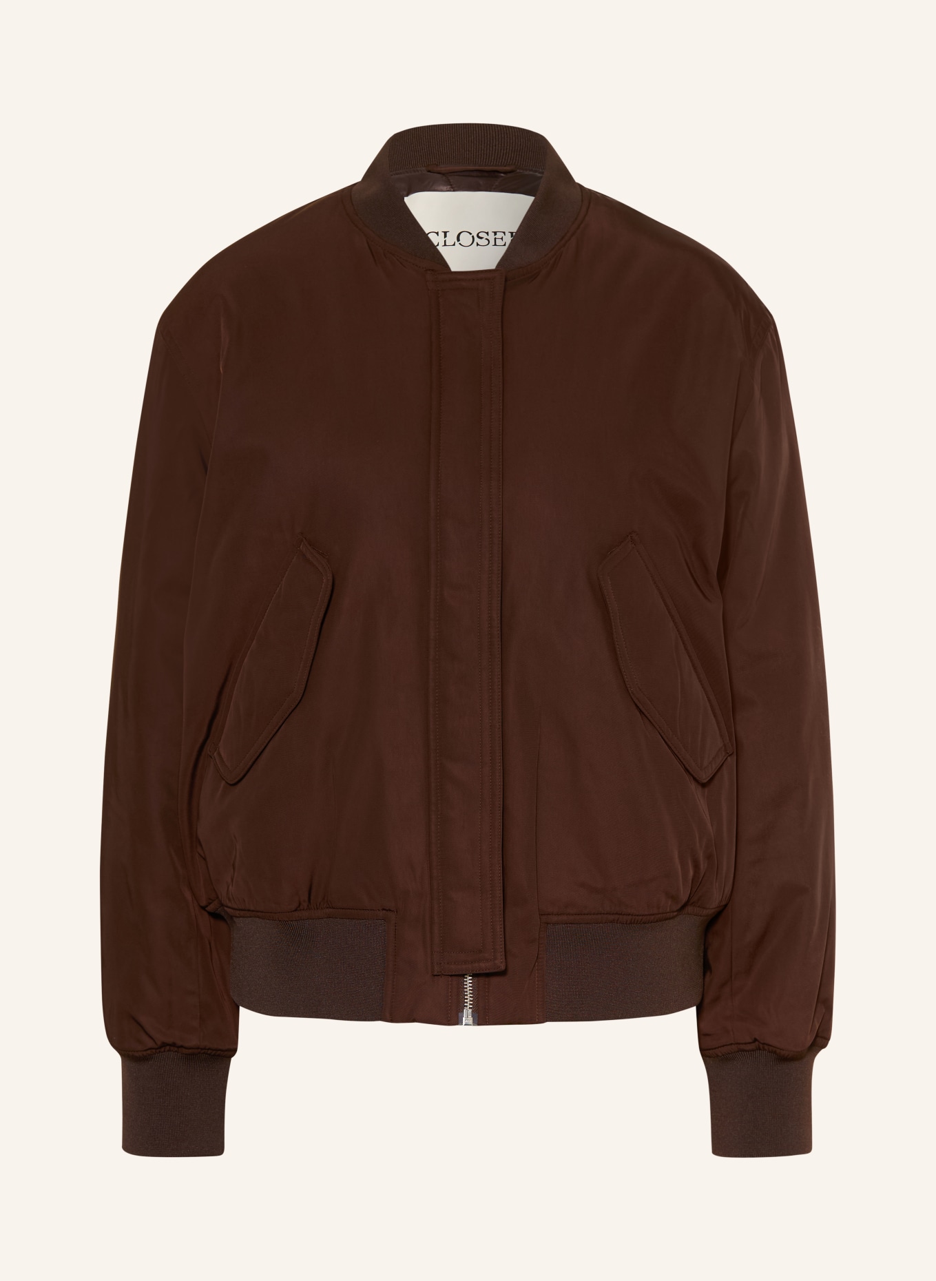CLOSED Bomber jacket: DARK BROWN