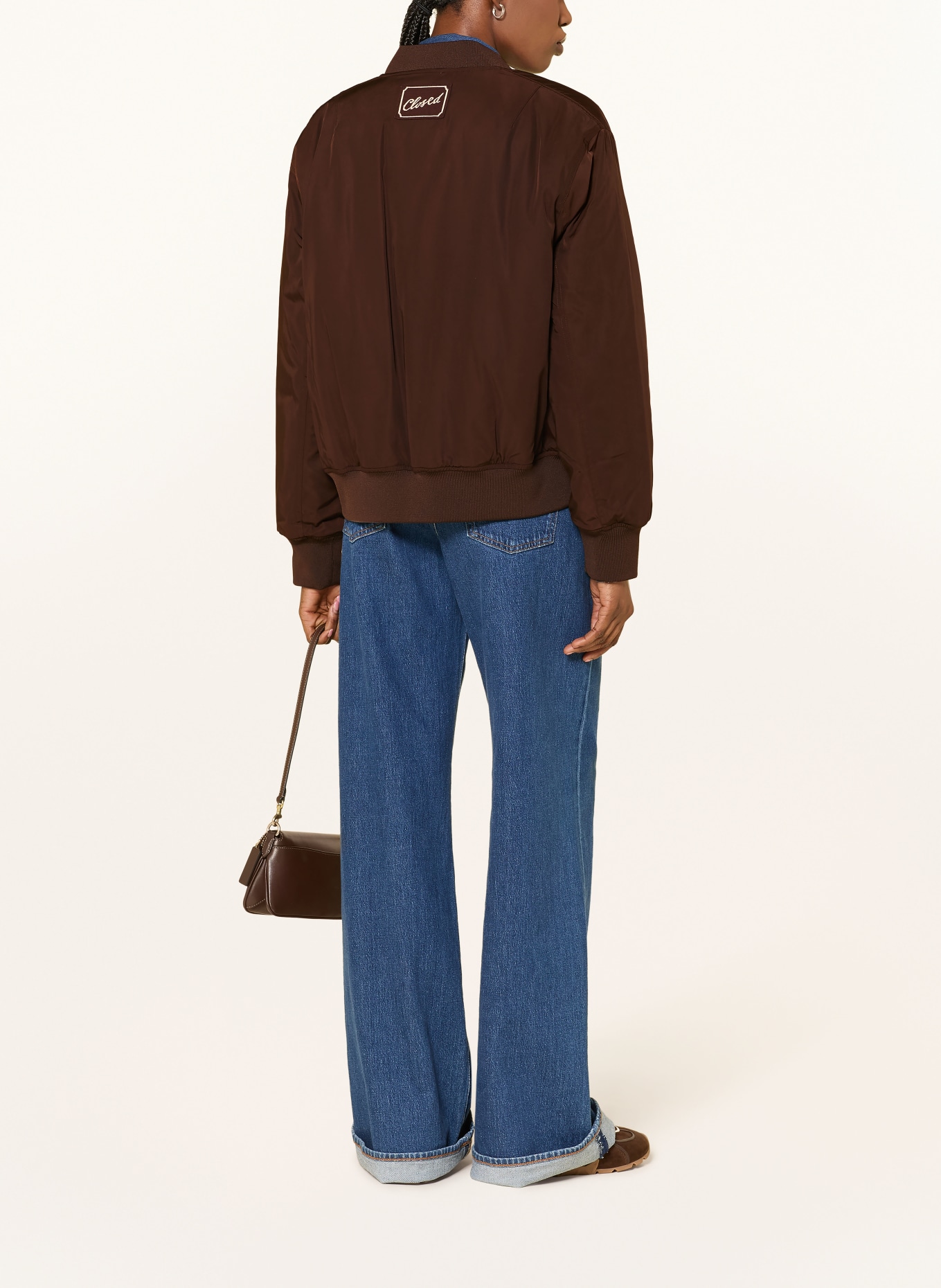 CLOSED Bomber jacket: DARK BROWN