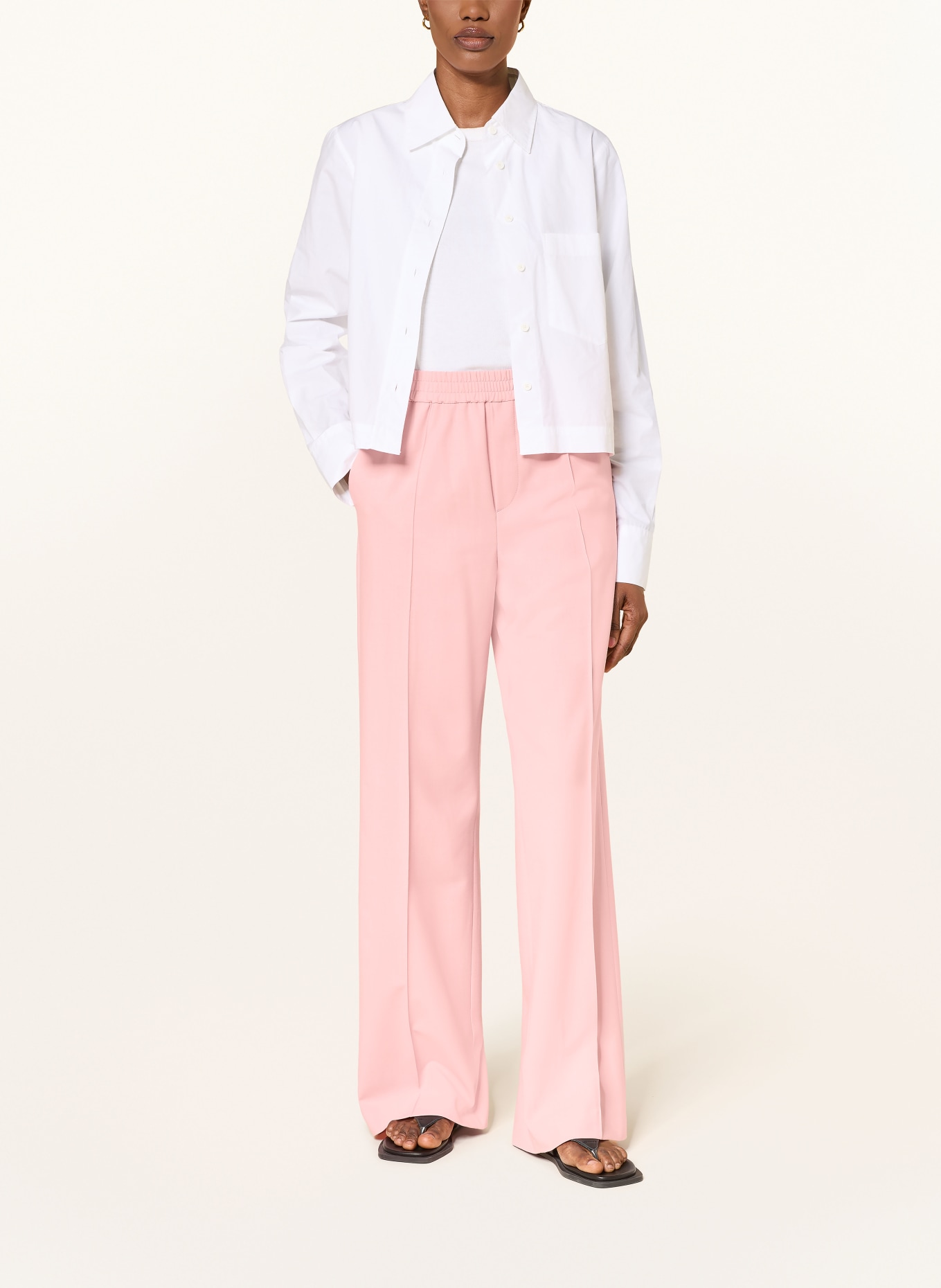 CLOSED WINONA wide-leg trousers: LIGHT PINK