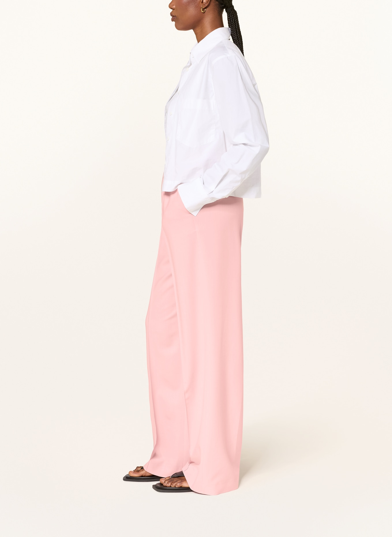 CLOSED WINONA wide-leg trousers: LIGHT PINK