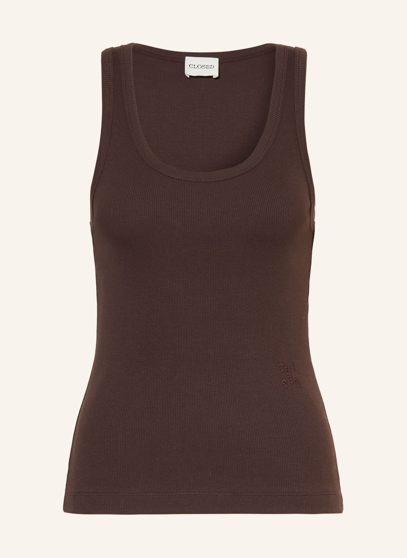CLOSED Top: MARRON FONCÉ