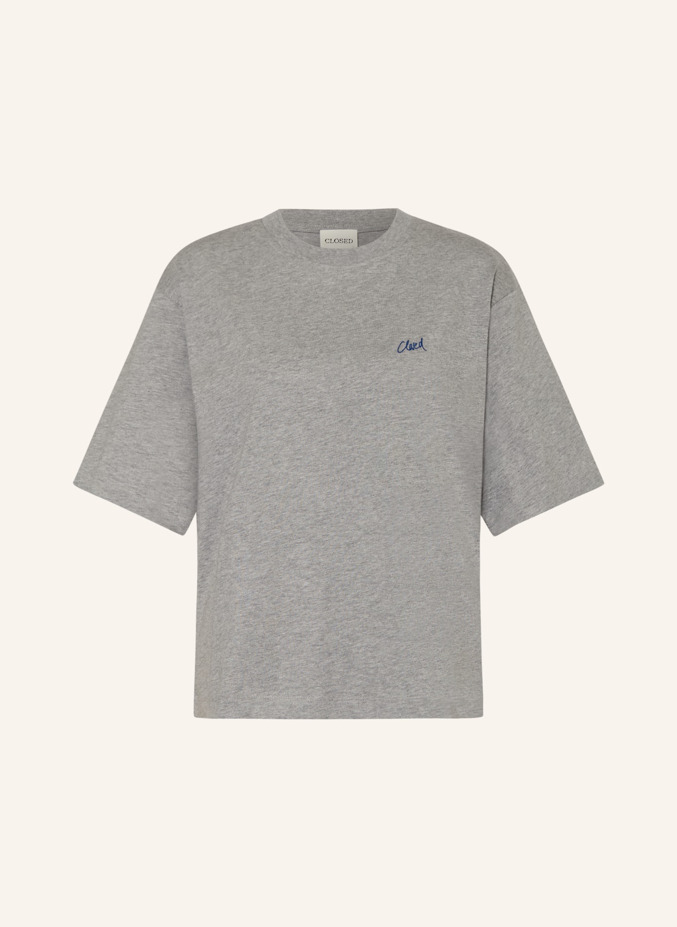 CLOSED T-shirt: GRAY / DARK BLUE