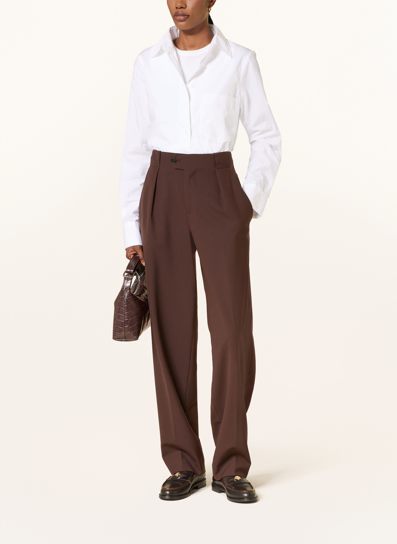 CLOSED Wide-leg trousers MAWSON: DARK BROWN
