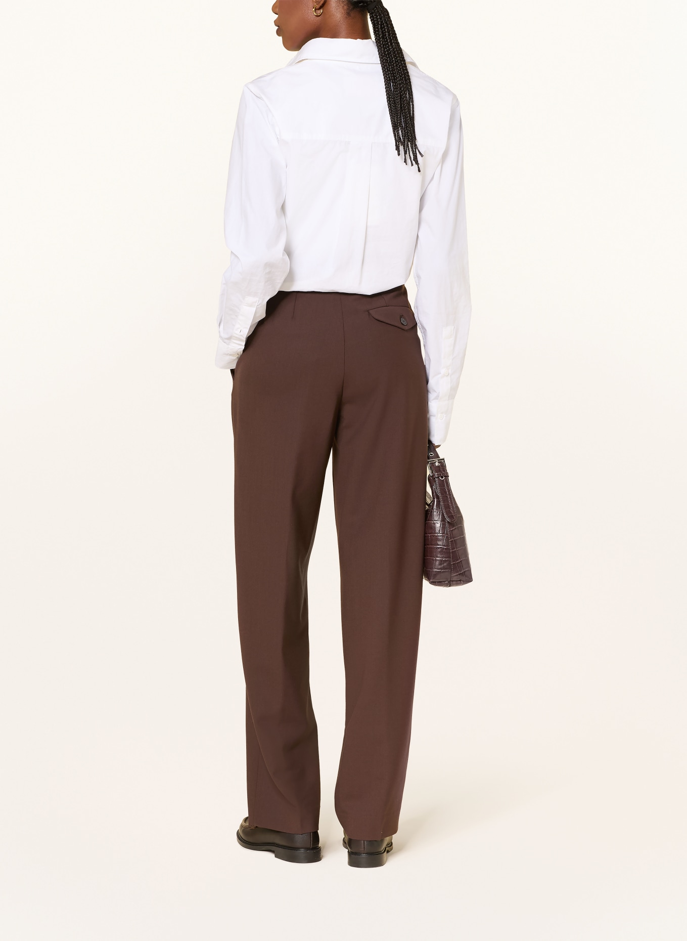 CLOSED Wide-leg trousers MAWSON: DARK BROWN