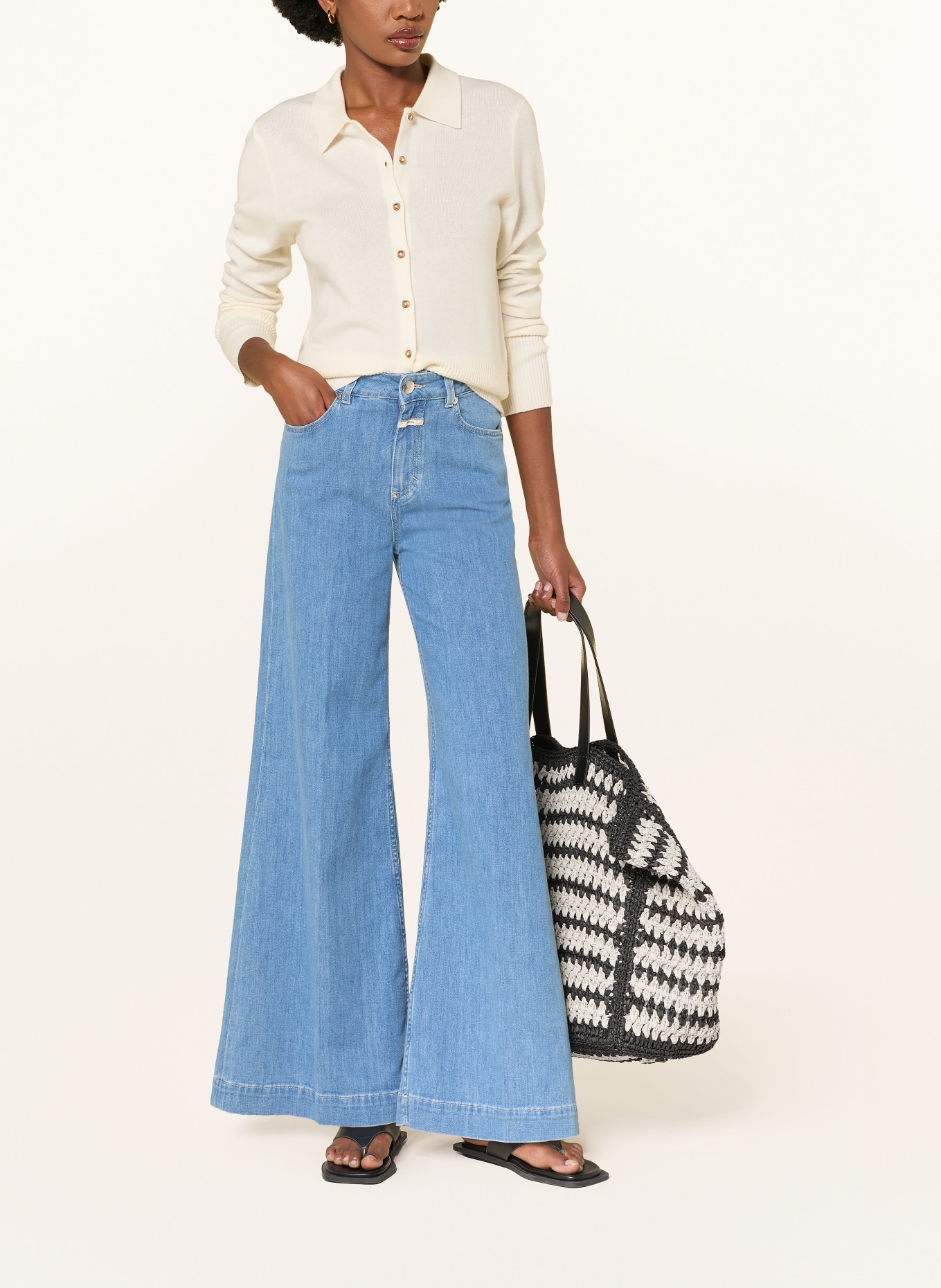 CLOSED Wide Leg Jeans GLOW UP: MBL MID BLUE