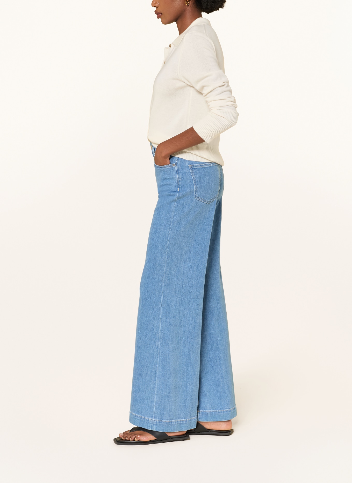 CLOSED Wide Leg Jeans GLOW UP: MBL MID BLUE