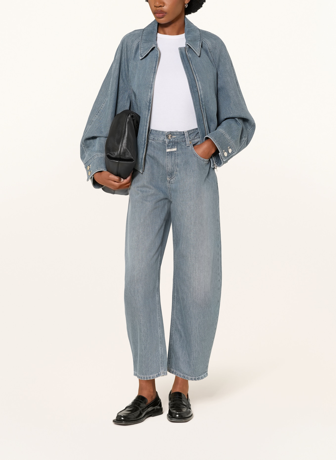 CLOSED Jean barrel JAZZIE: MGY MID GREY