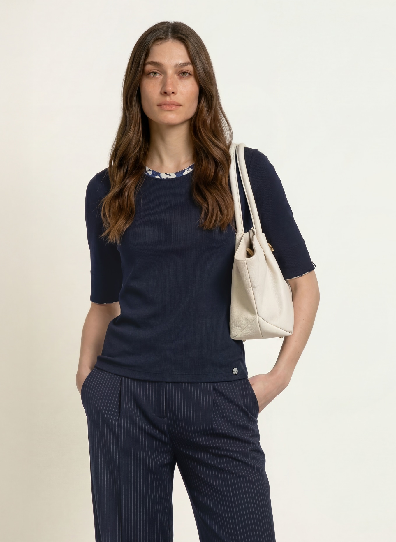 MARC CAIN T-Shirt: 394 navy