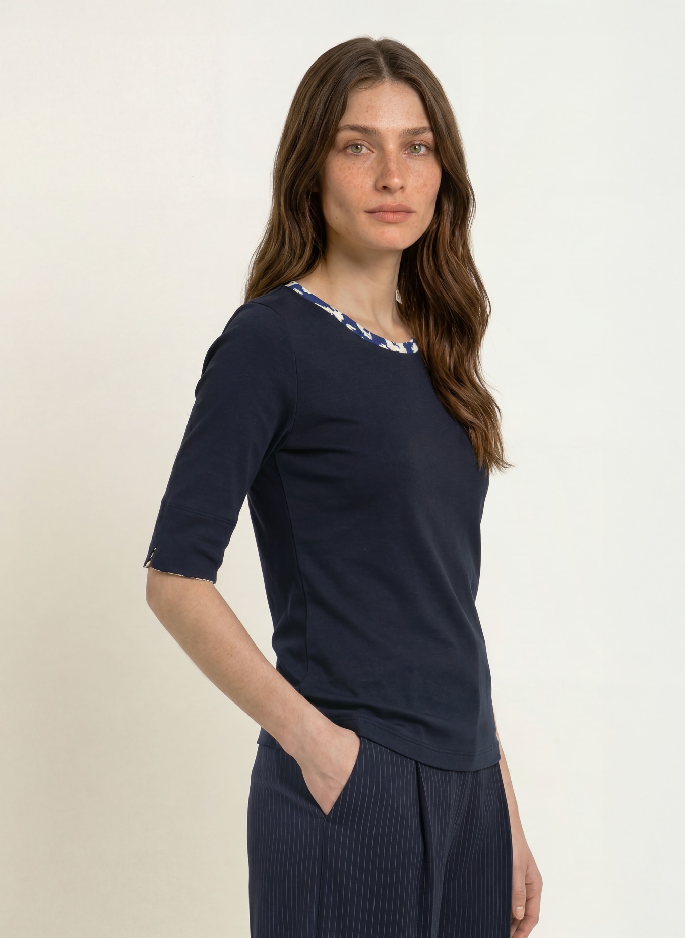 MARC CAIN T-Shirt: 394 navy