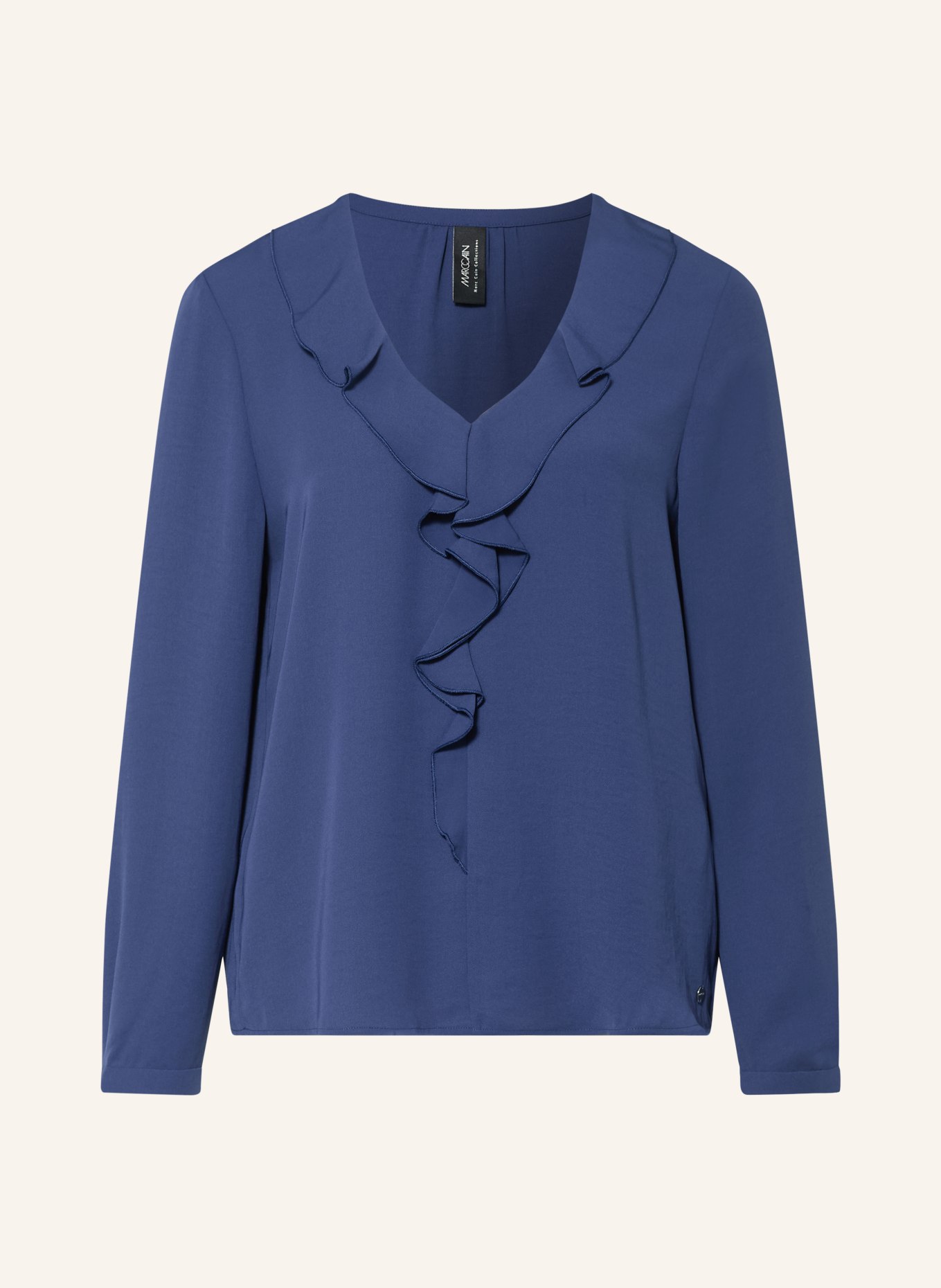 MARC CAIN Blusenshirt mit Volants: 391 midnight sail