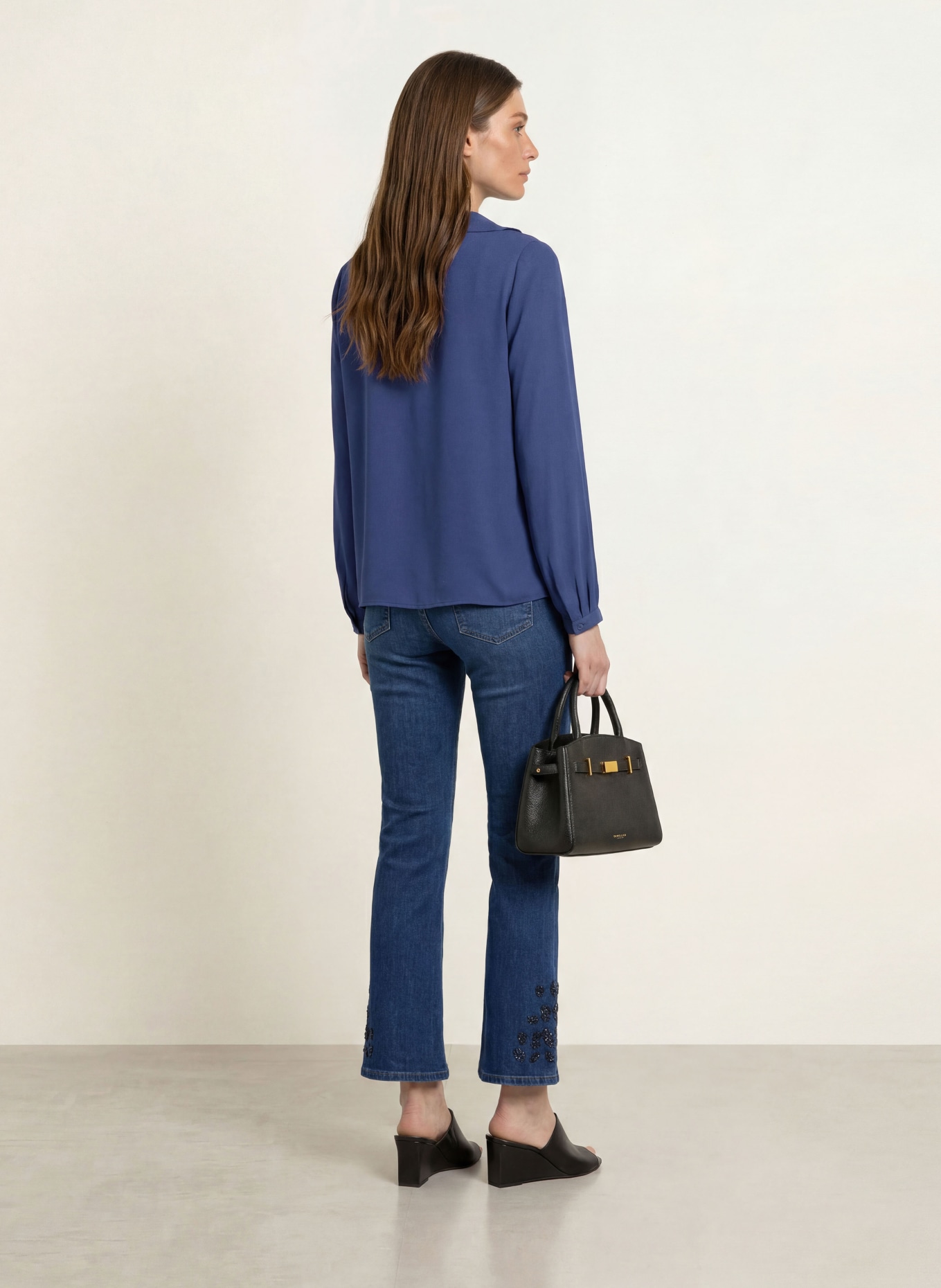 MARC CAIN Blusenshirt mit Volants: 391 midnight sail