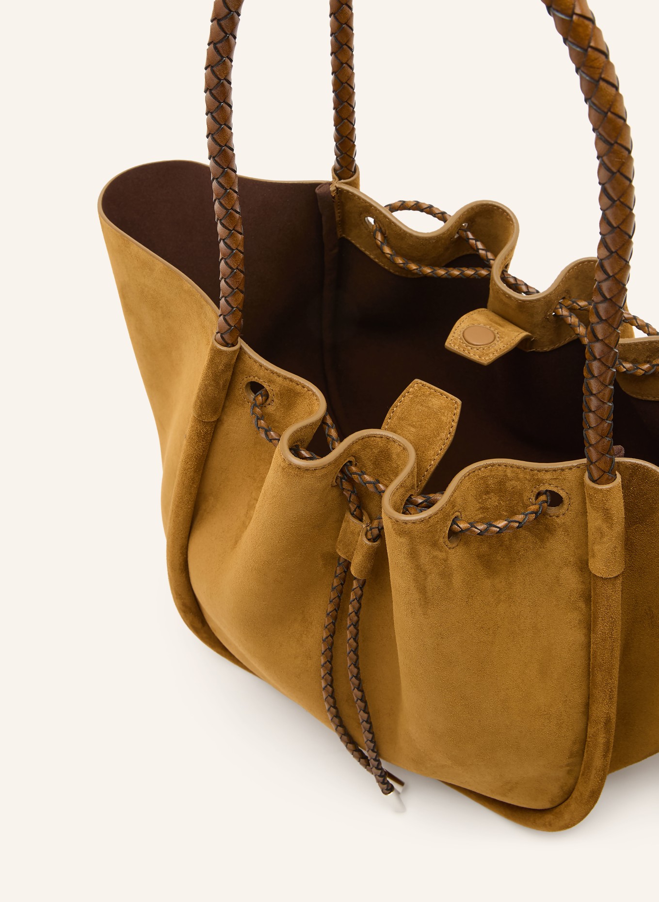Proenza Schouler Shopperka z torebką typu pouch: KONIAKOWY / SREBRNY
